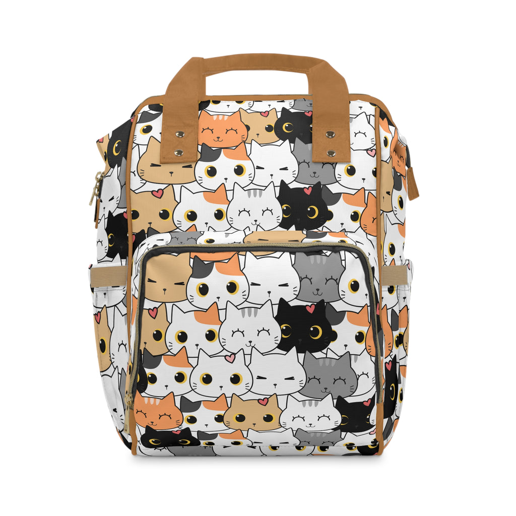 Happy Cats Backpack, Cat Print Backpack