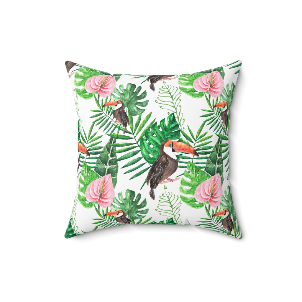 Tropical Toucan Throw Pillow