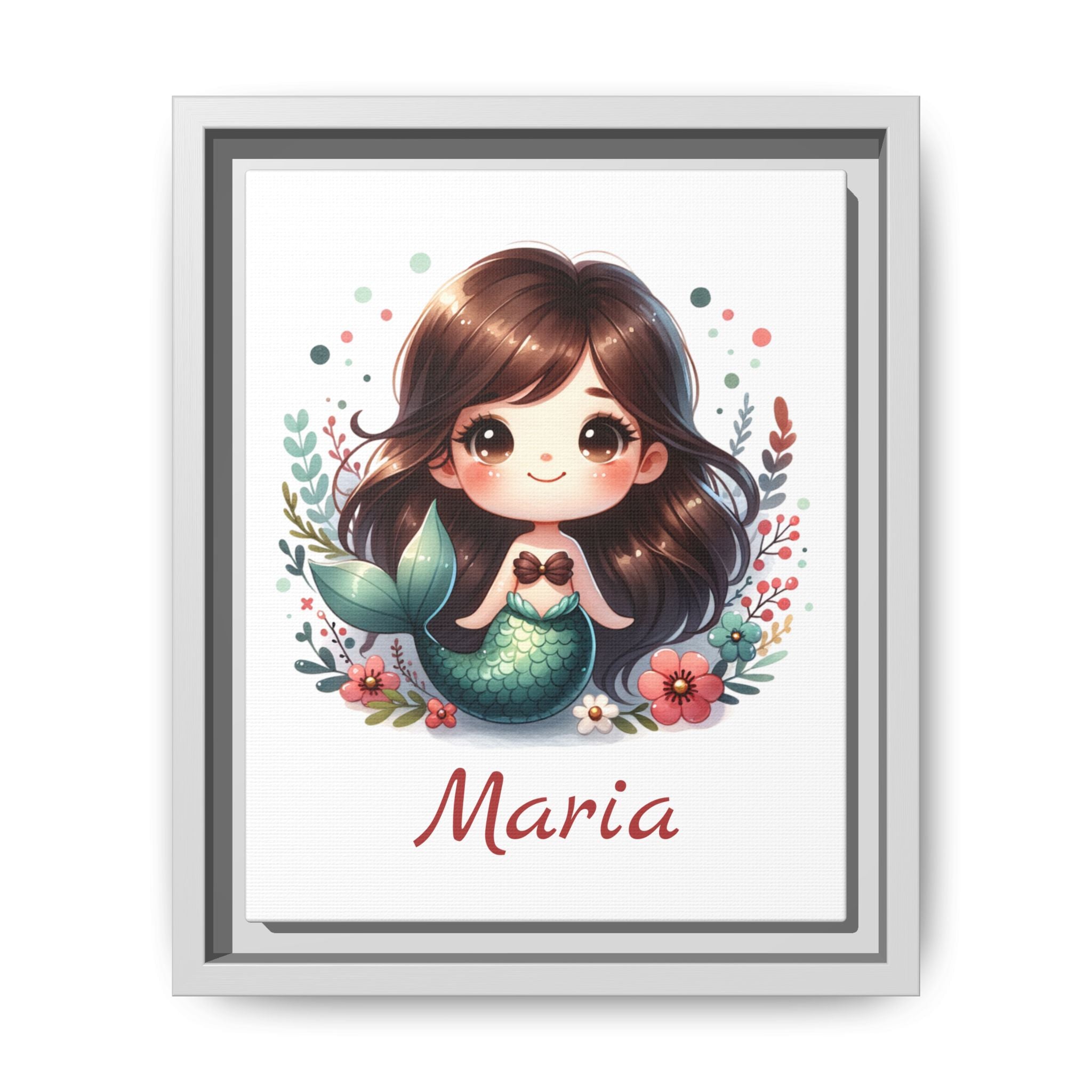 Canvas Art, Mermaid Wall Decor for Girls Room, Personalized Ocean Fantasy Painting, Toddler Bedroom Decoration, Kids Bathroom Sea Theme,