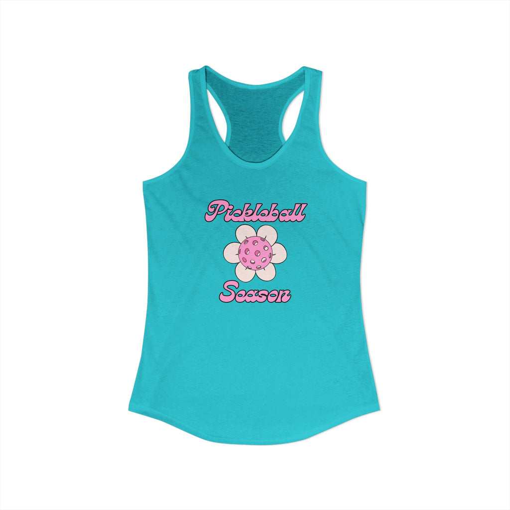 Pickleball Season Racerback Tank, Women's Sports Top, Summer Activewear, Gift for Pickleball Fans, Trendy Workout Shirt