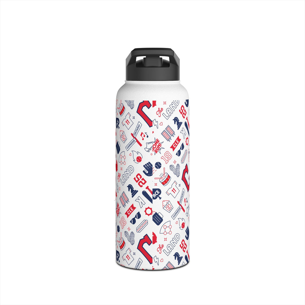 Cleveland Baseball Stainless Steel Water Bottle, CLE Baseball Team Water Bottle, 3 Sizes