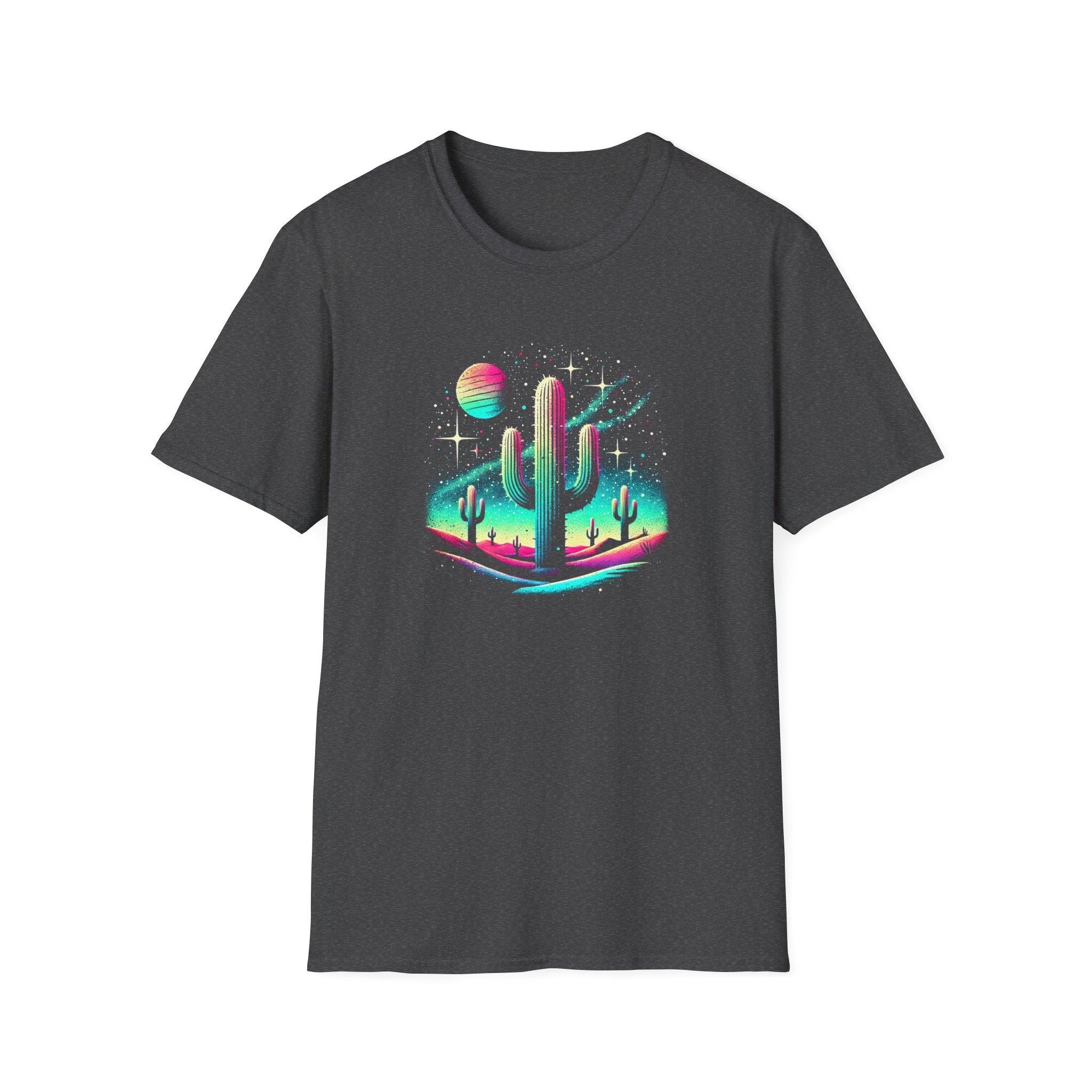 Cosmic Cactus T-Shirt | Vintage Retro Tee, Unisex T-Shirt, Gift for Nature Lovers, Space T-Shirt, Summer Fashion Top