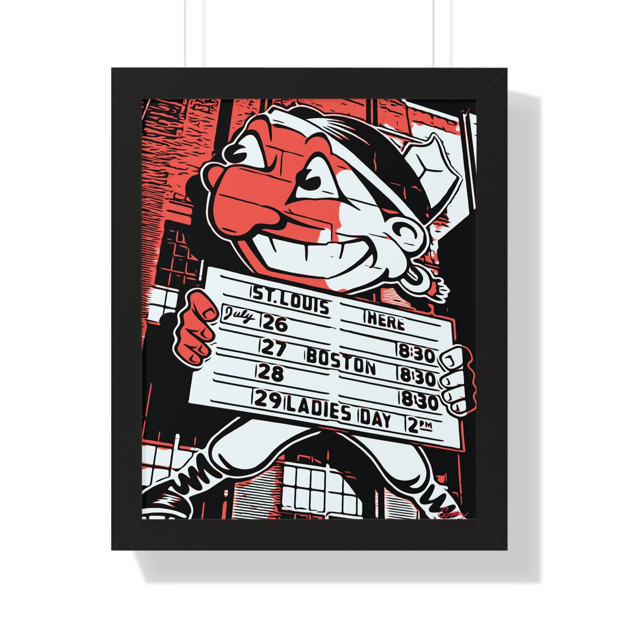 Retro Cleveland Indians Framed Wall Art