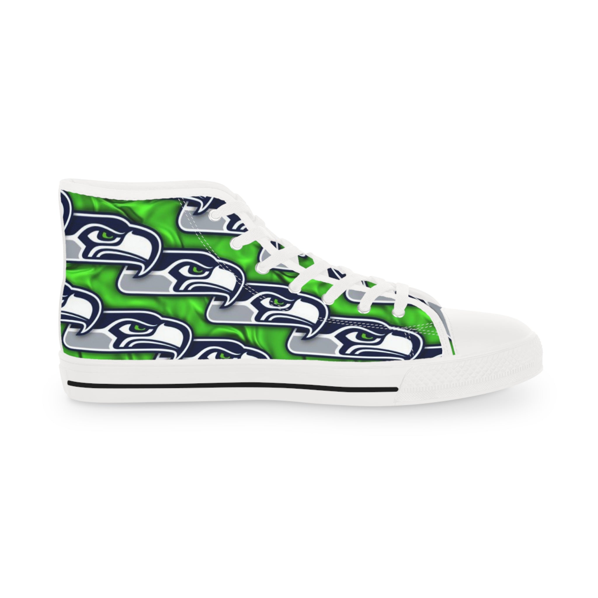 Seattle Seahawks Men's Hi-Top Sneakers, NFL Football Shoes, Football Fan Gear, Unique Sports Shoes, Seattle Seahawks Gift