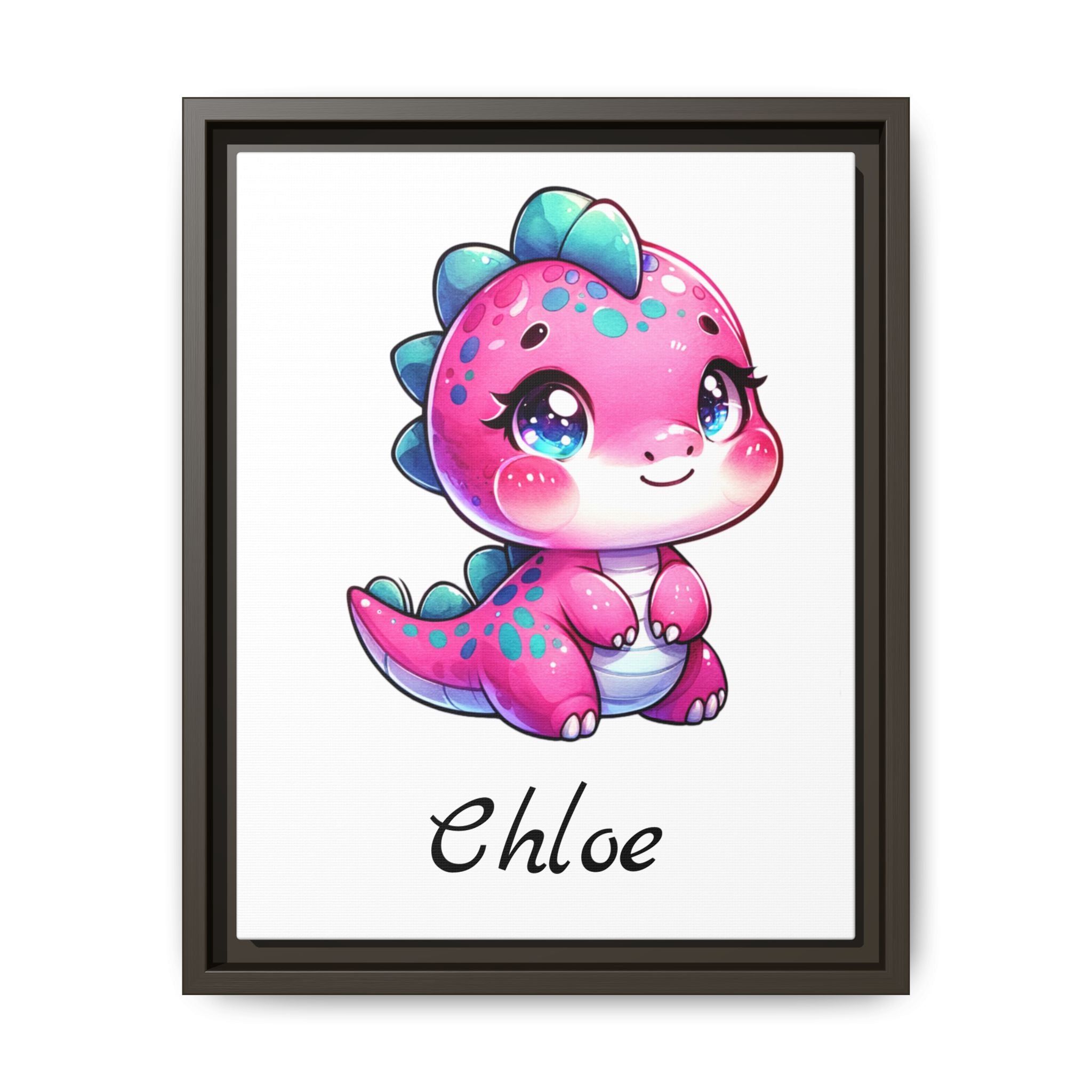 Personalized Pink Baby Dinosaur, Girl's Bedroom Decor, Great Gift Idea, Personalized Wall Decor