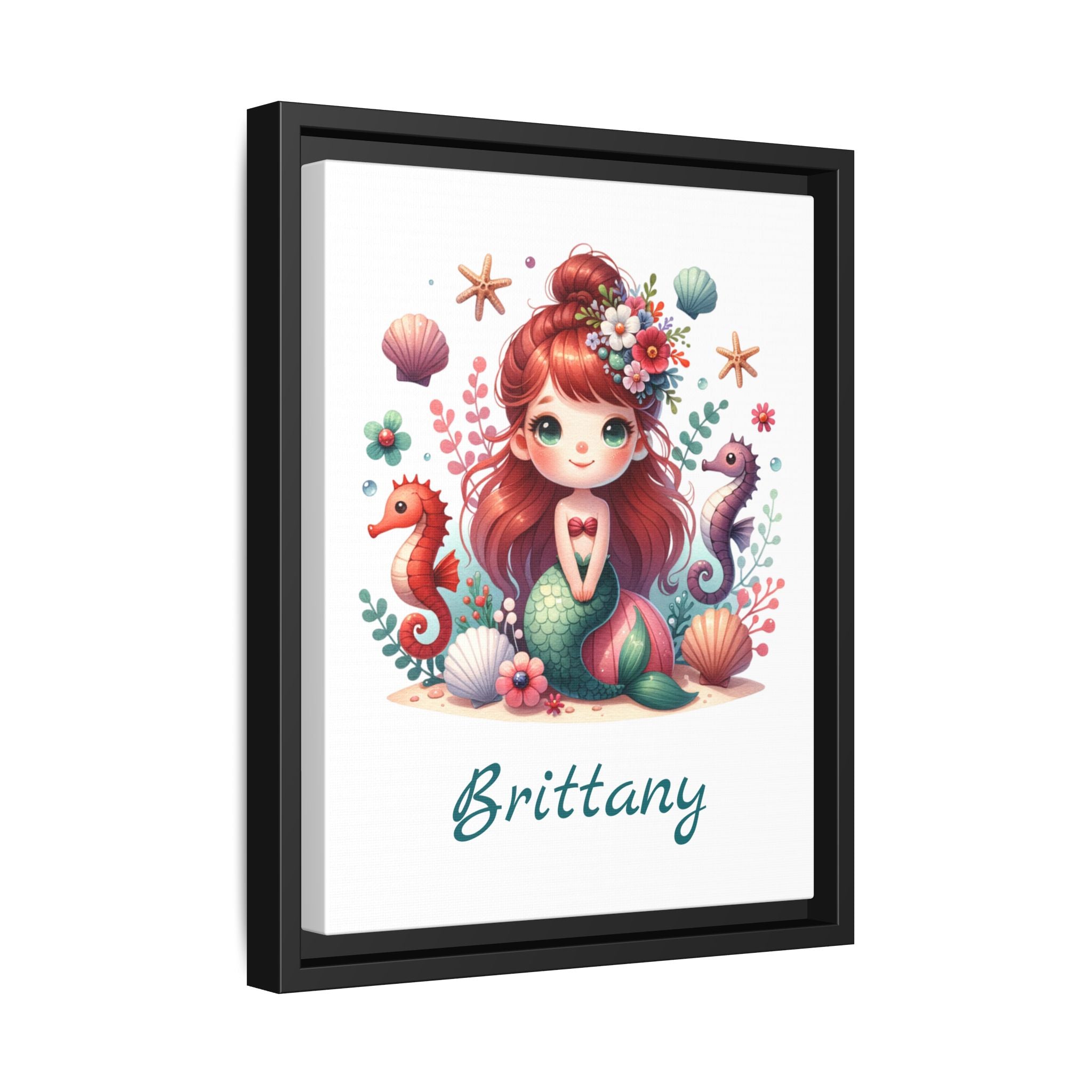 Personalized Little Red Haired Mermaid Girls Bedroom Decor, Great Gift Idea, Mermaid Wall Decor, Custom Name Wall Art