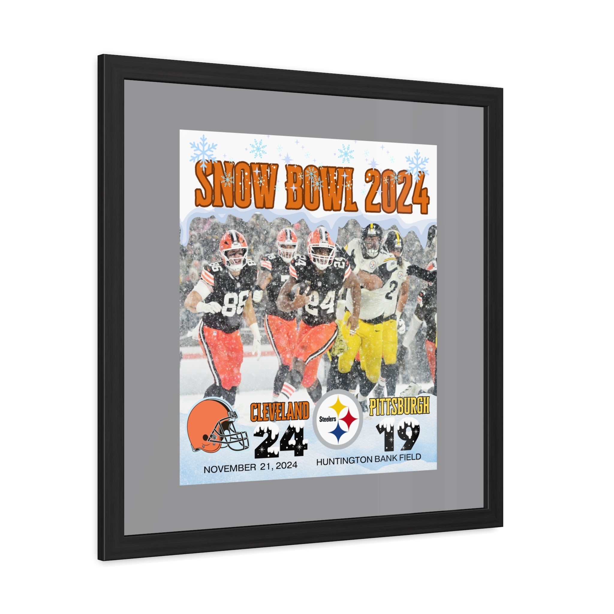 Cleveland Snow Bowl 2024 Limited Edition Wall Art Framed Poster 16 X 16, 24 X 24