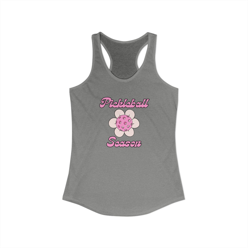 Pickleball Season Racerback Tank, Women's Sports Top, Summer Activewear, Gift for Pickleball Fans, Trendy Workout Shirt