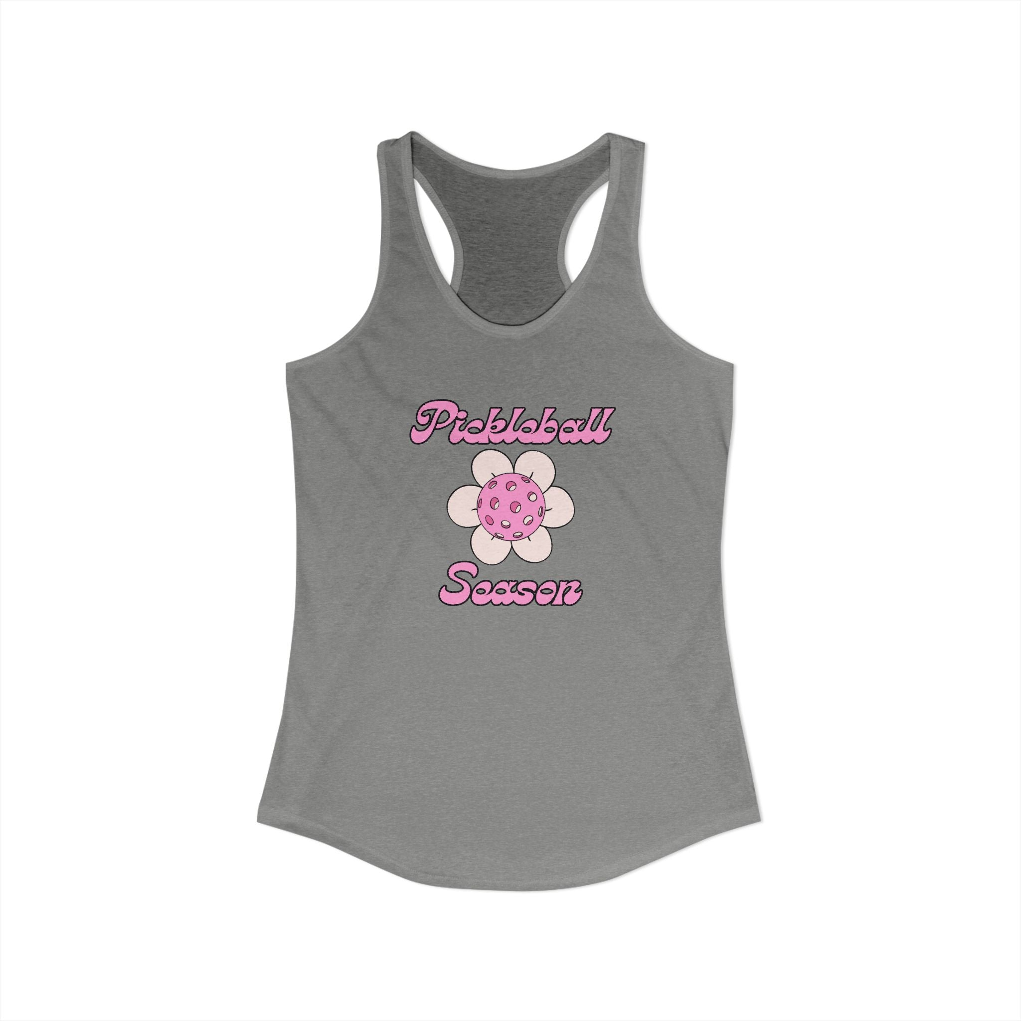 Pickleball Season Racerback Tank, Women's Sports Top, Summer Activewear, Gift for Pickleball Fans, Trendy Workout Shirt