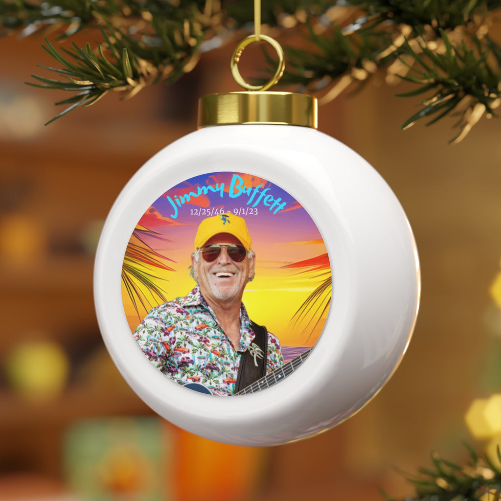 Jimmy Buffett, Ceramic Ball Ornament, Jimmy Buffett Christmas Ornament