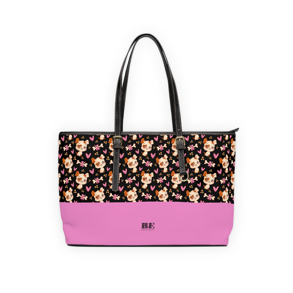Puppy Love Leather Tote Bag, PU Leather Tote