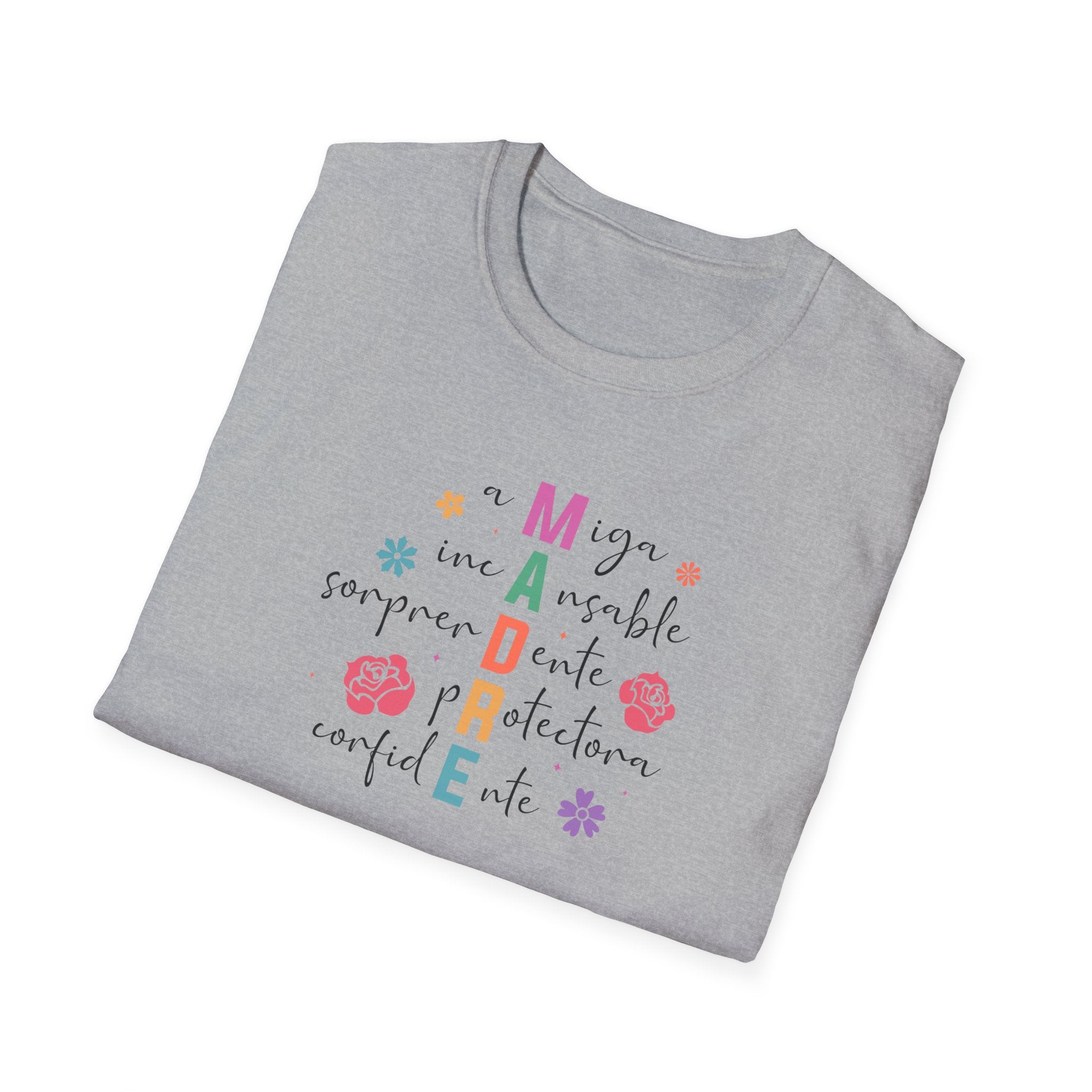 Madre Inspirational Unisex Softstyle T-Shirt, Spanish Mother's Day Shirt, Mother's Day Tee