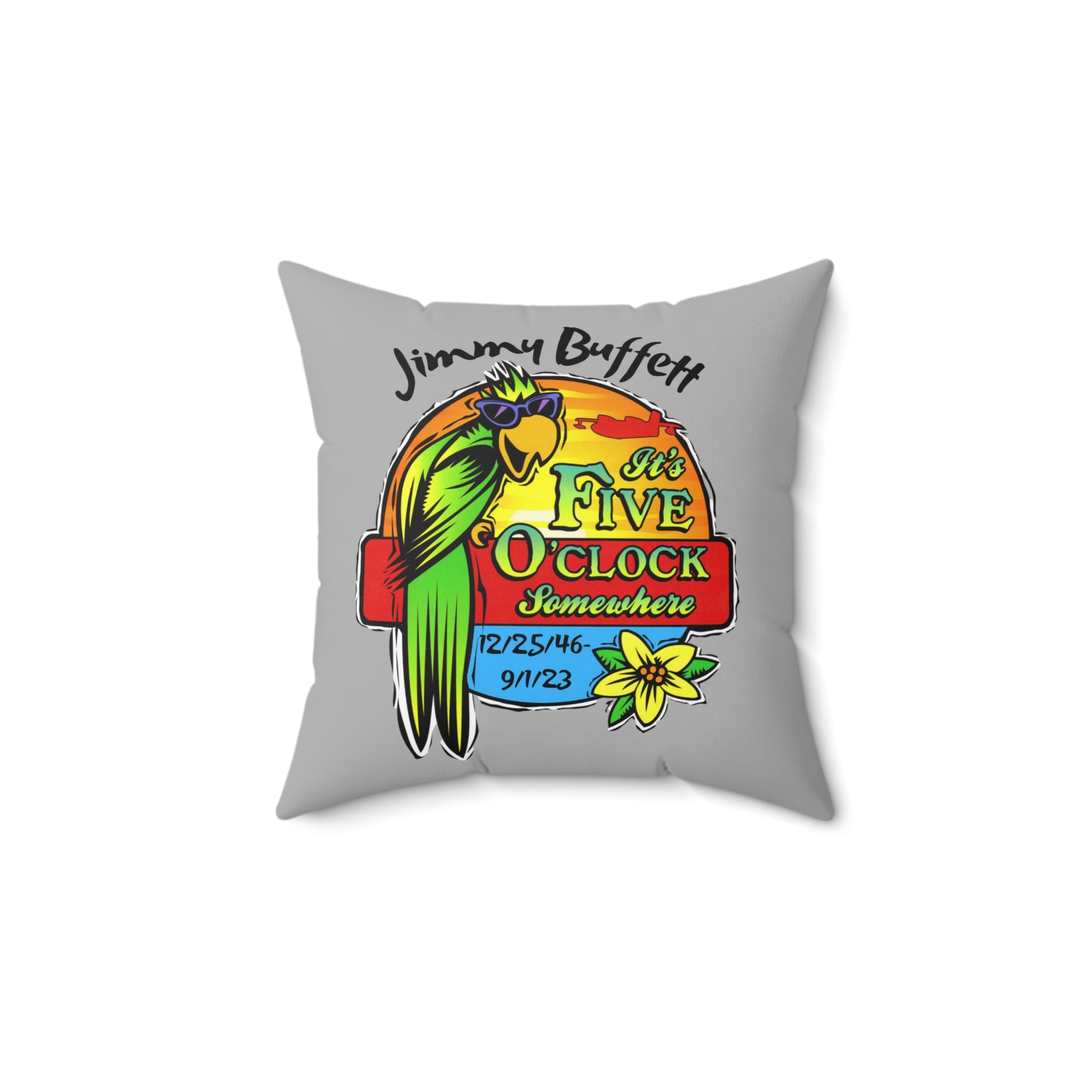 Jimmy Buffett, 5:00 Somewhere TributeThrow Pillow, Jimmy Buffett Pillow
