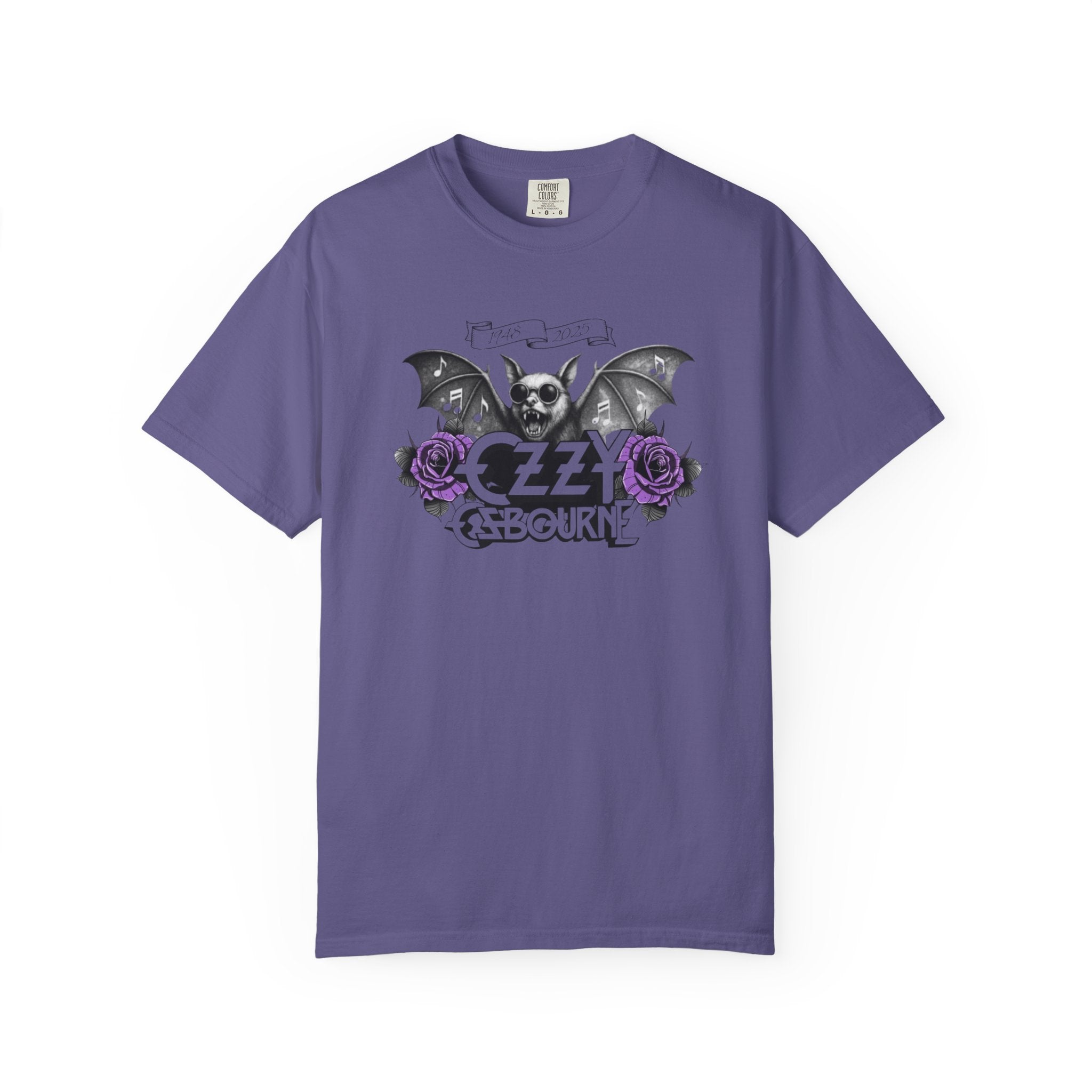 Vintage OZZY Bat T-Shirt, Memorial Blk Sabbath, Music Lover Tee, Custom Artistic Graphic, Casual Wear