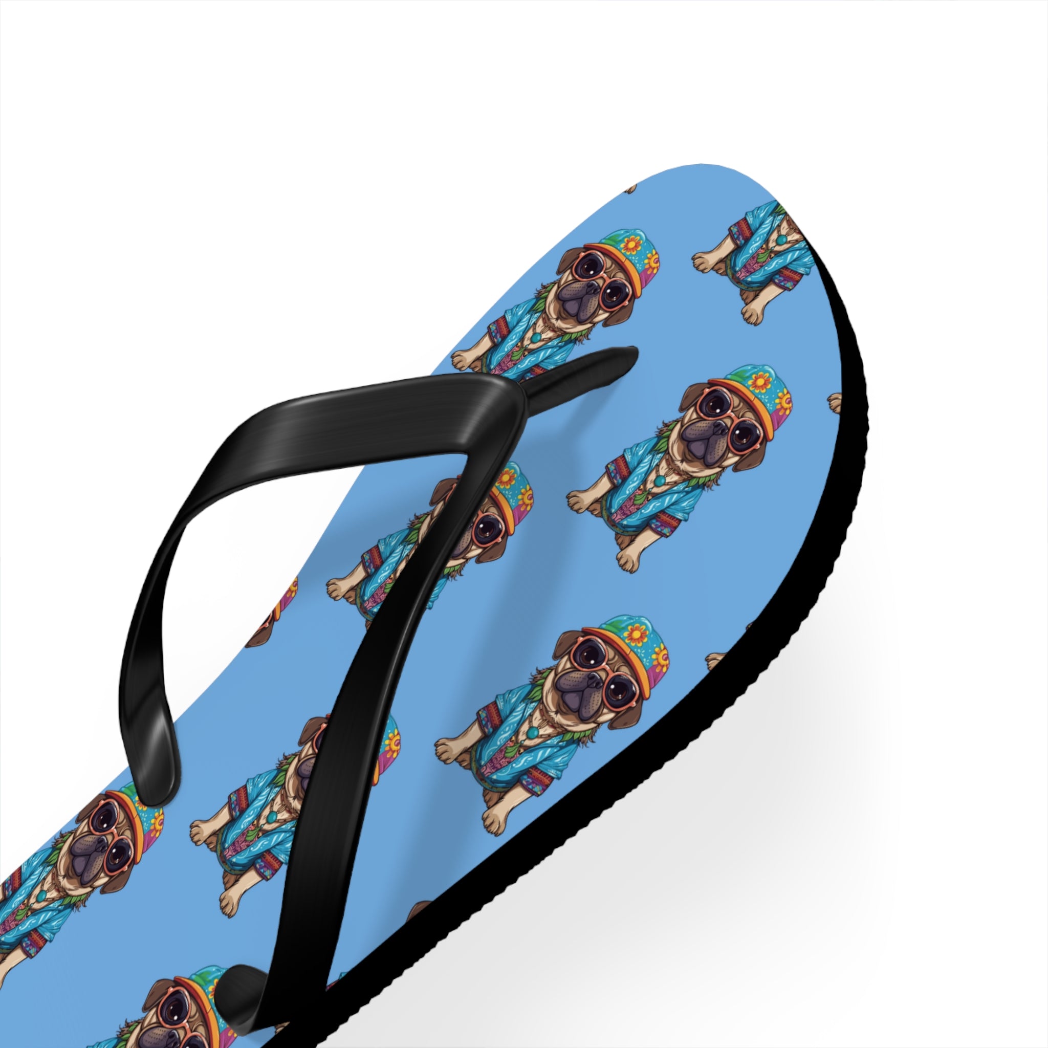 Hippie Pug Flip Flops