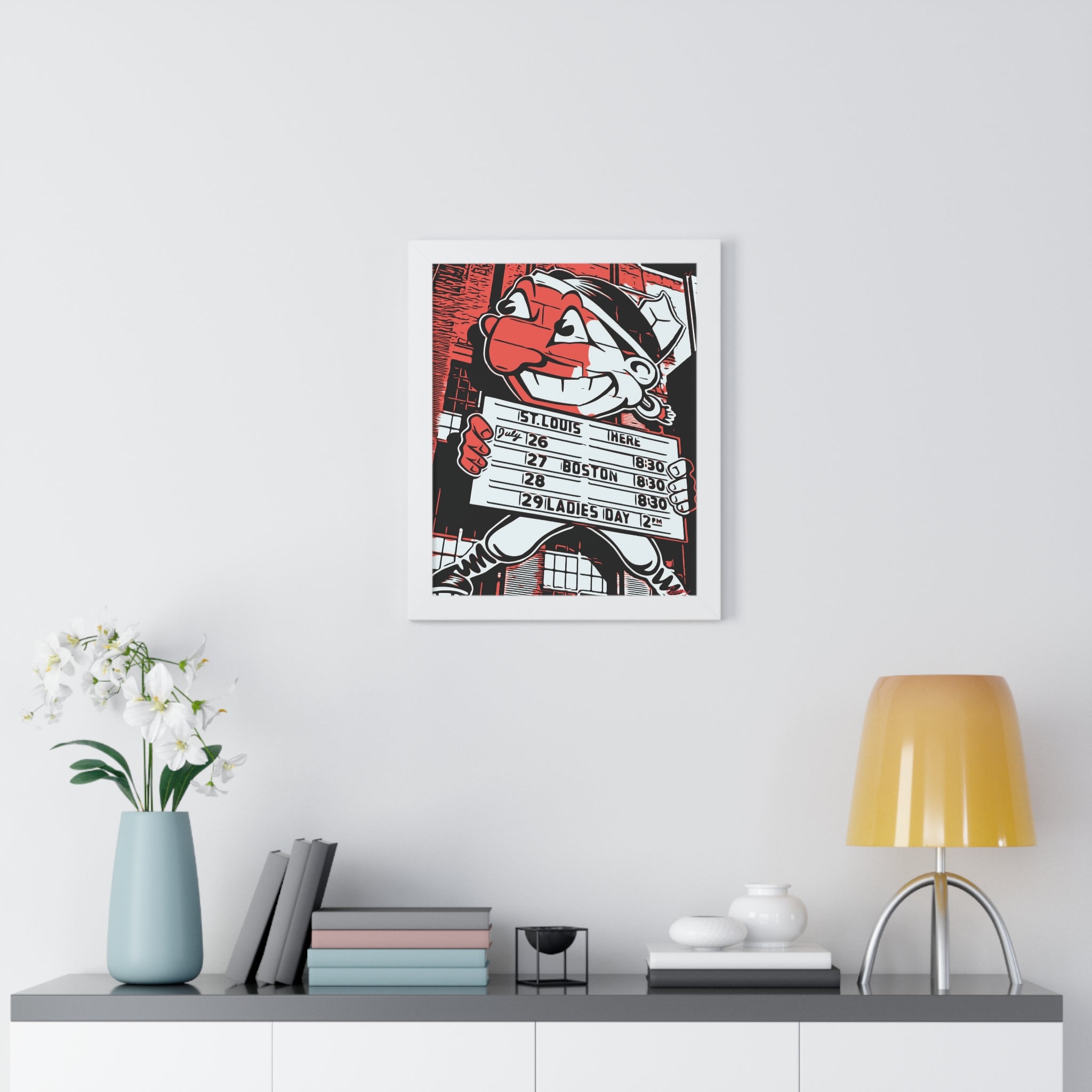 Retro Cleveland Indians Framed Wall Art