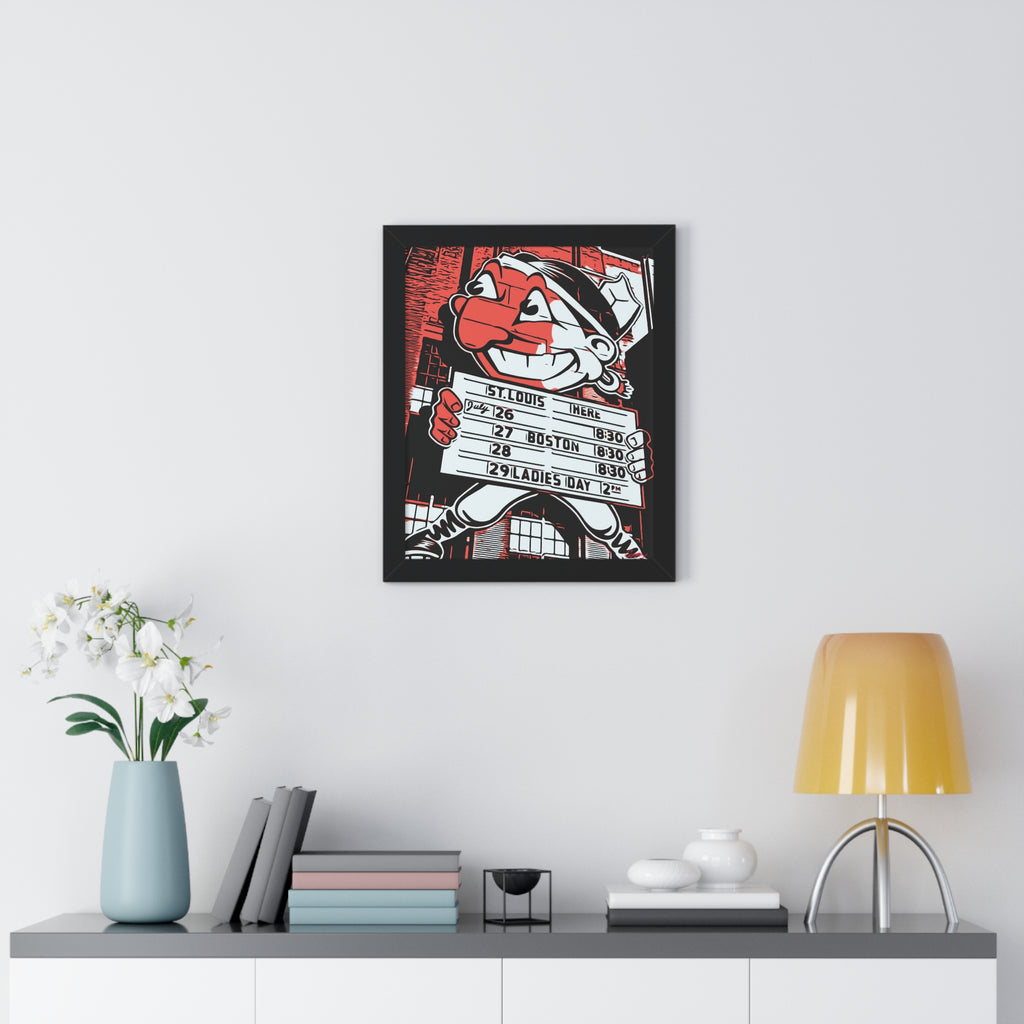 Retro Cleveland Indians Framed Wall Art