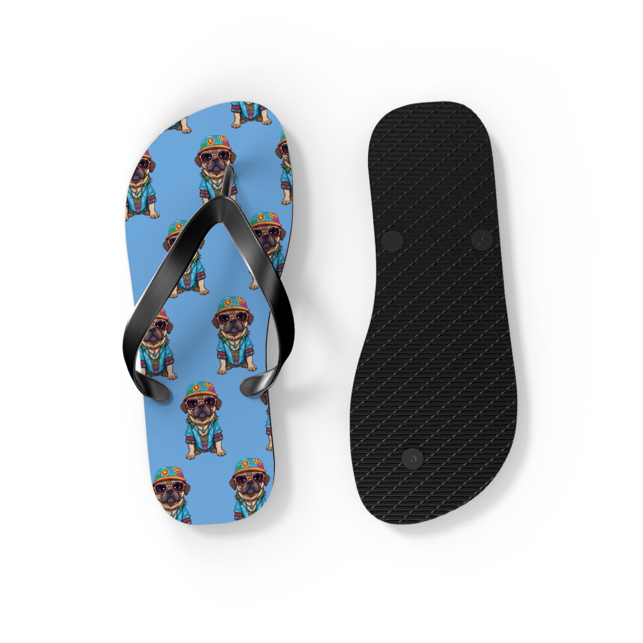Hippie Pug Flip Flops