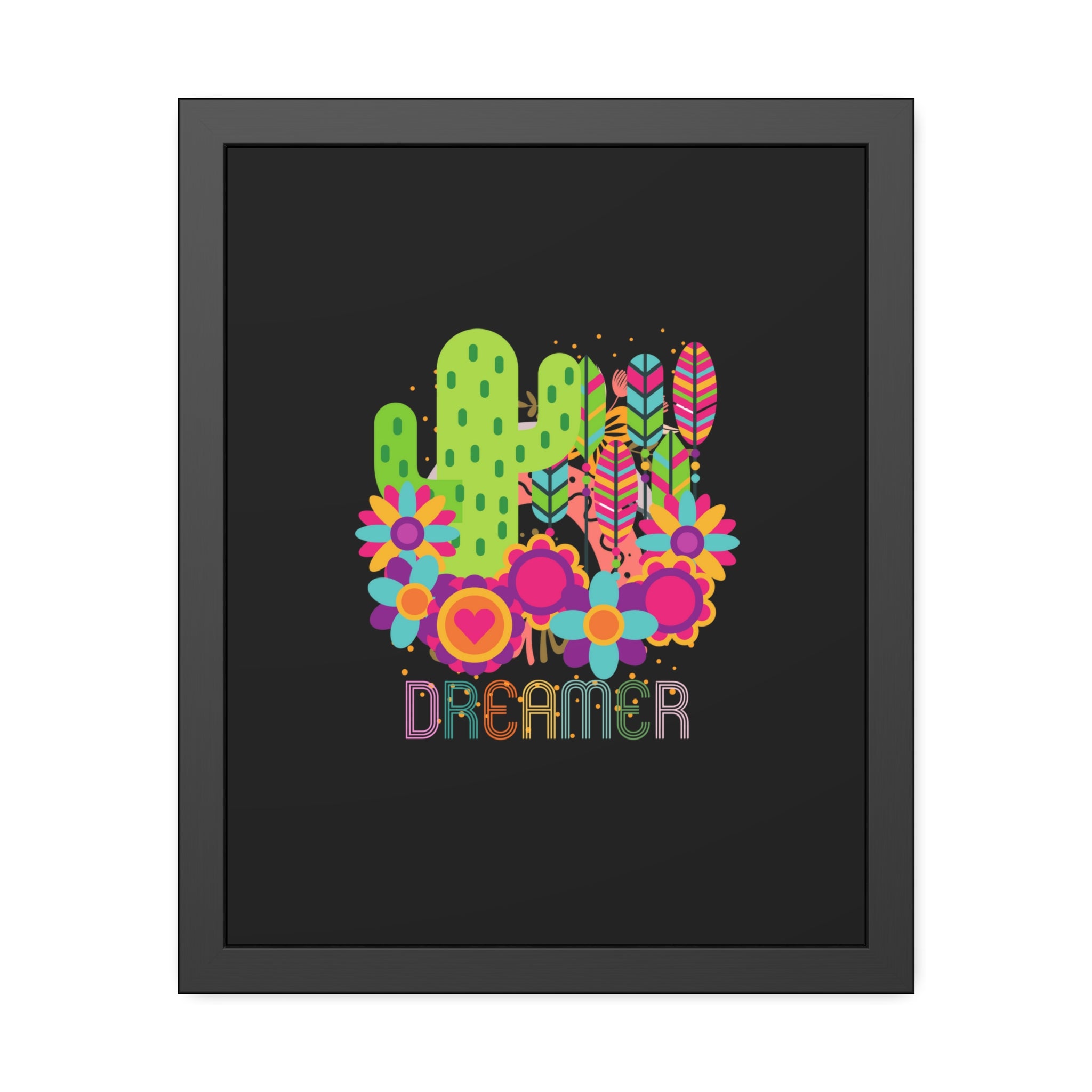 Dreamer, Cactus, Framed Wall Art, 3 Sizes