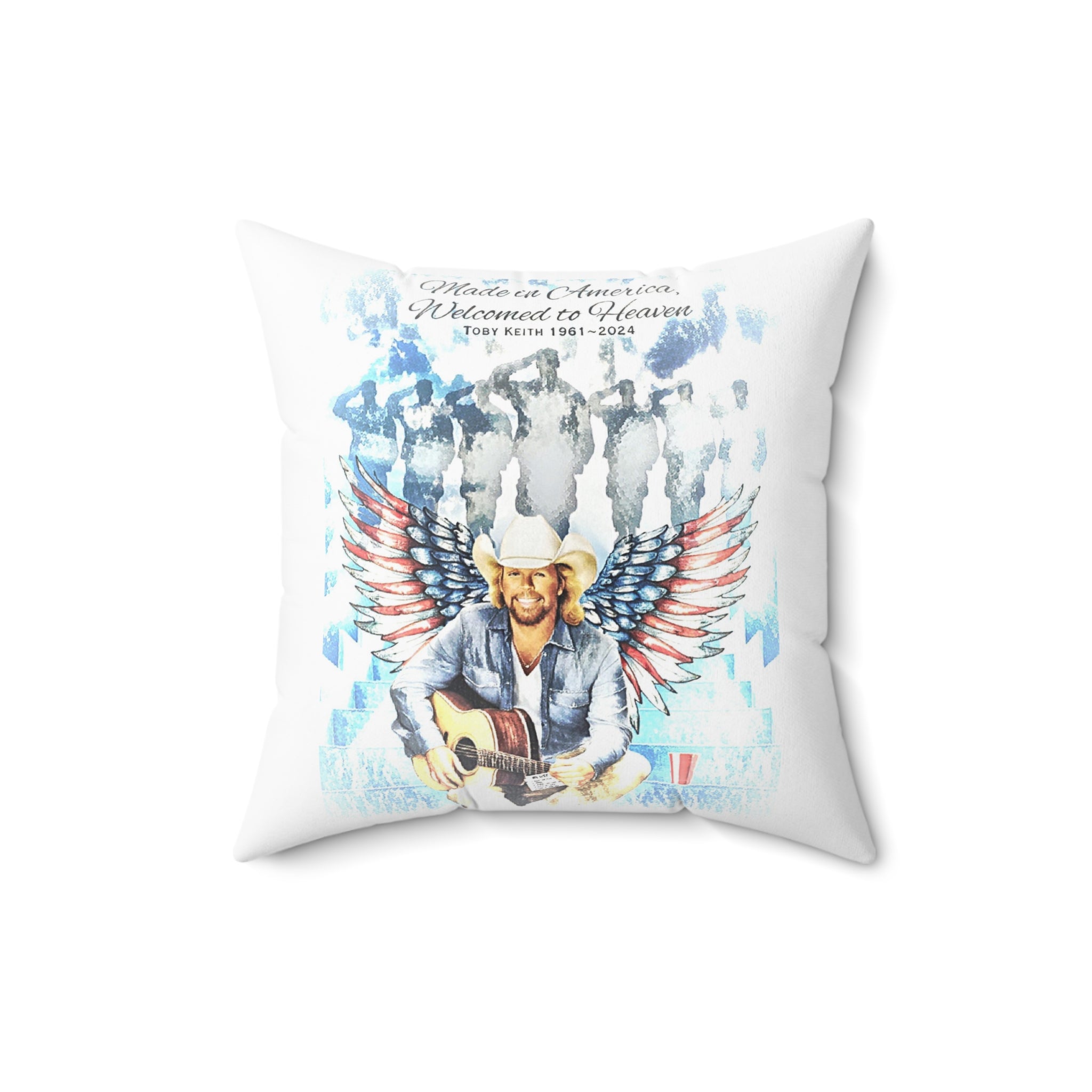 Toby Keith, Patriotic Angel, Throw Pillow, 2 sizes