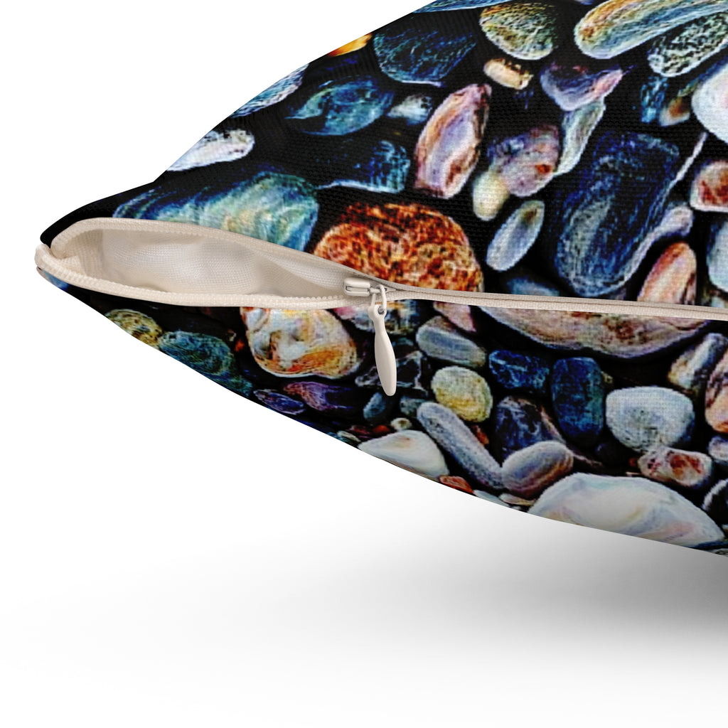 River Rocks Throw Pillow