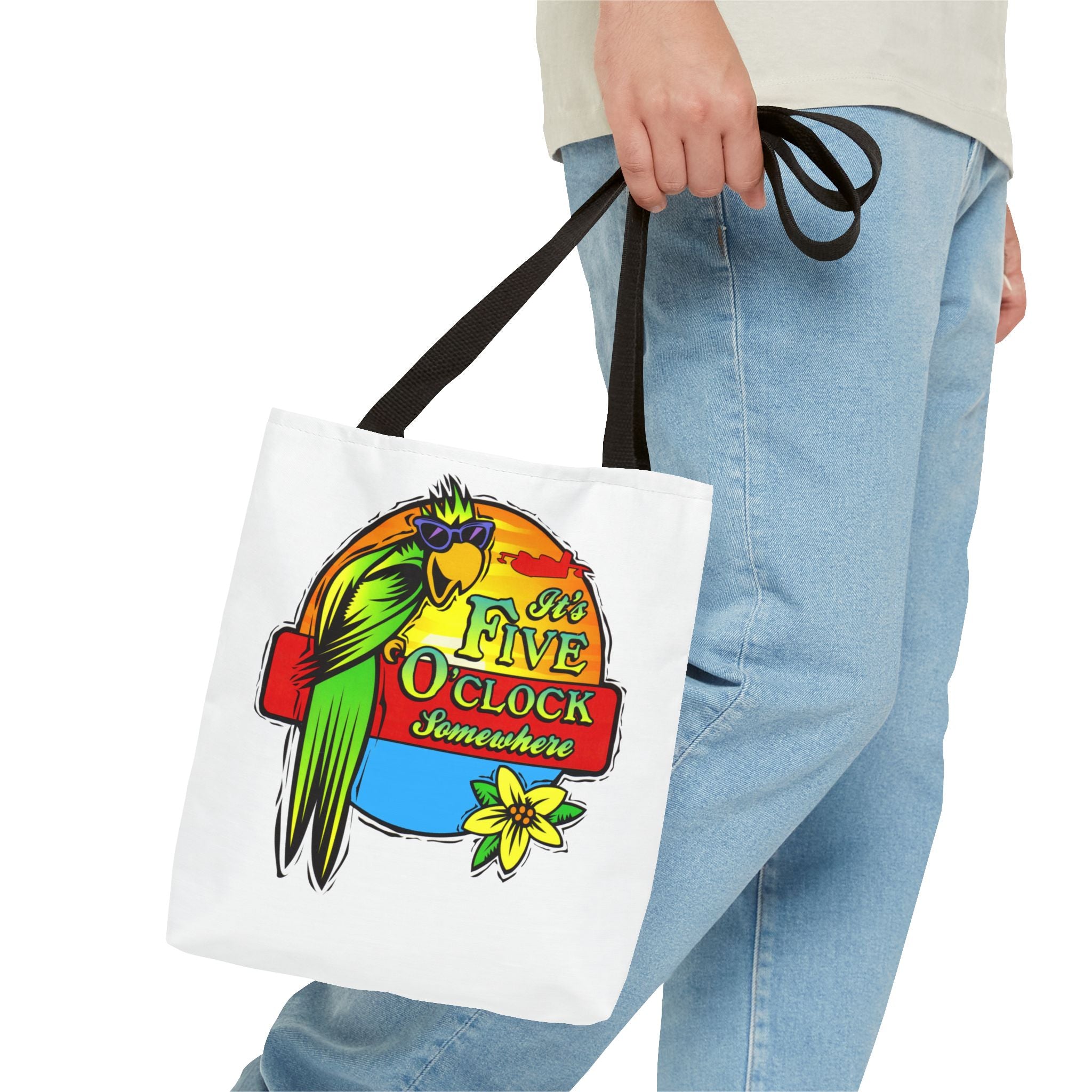 It's Five O'Clock Somewhere Tote Bag, Jimmy Buffett Tote Bag, 3 Sizes