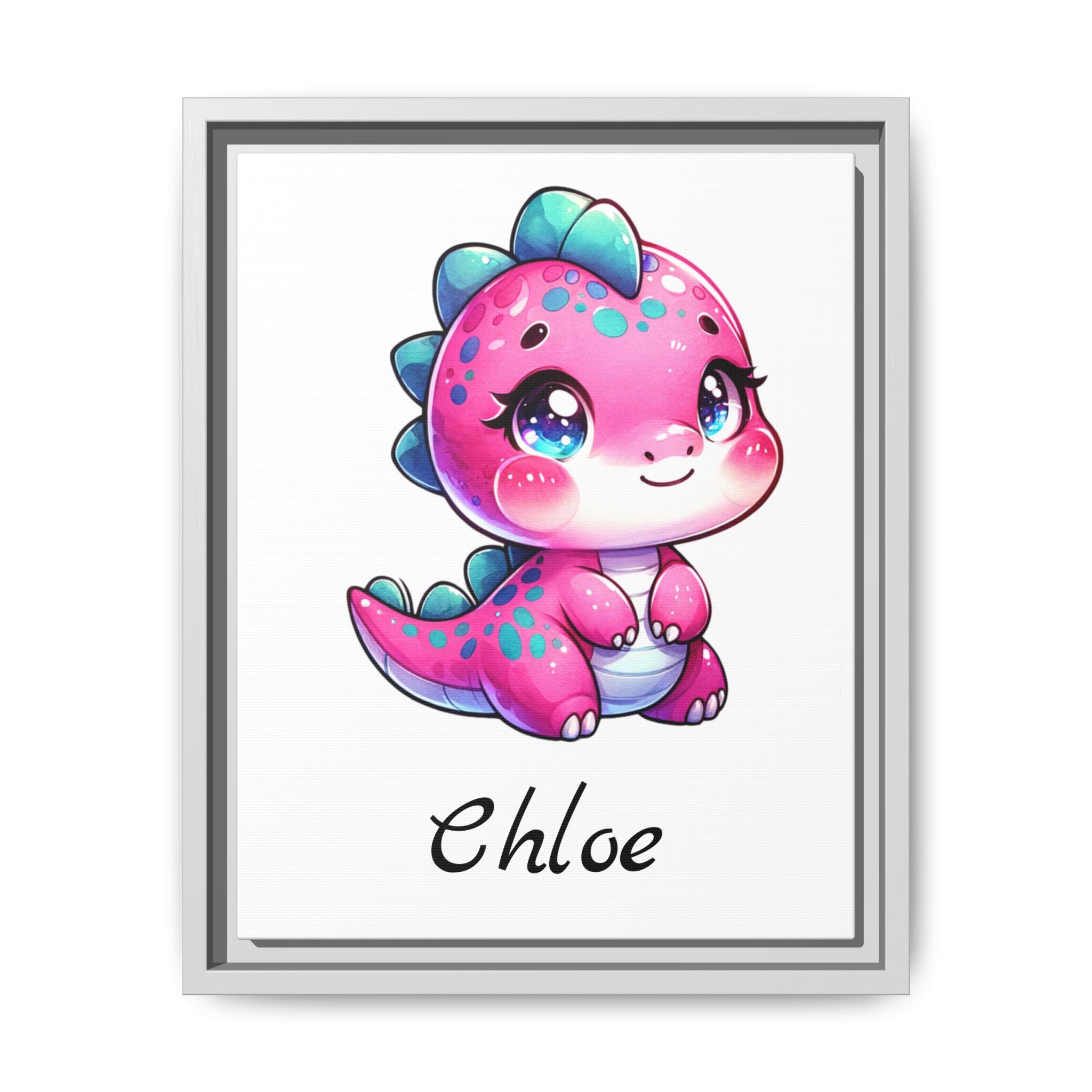 Personalized Pink Baby Dinosaur, Girl's Bedroom Decor, Great Gift Idea, Personalized Wall Decor