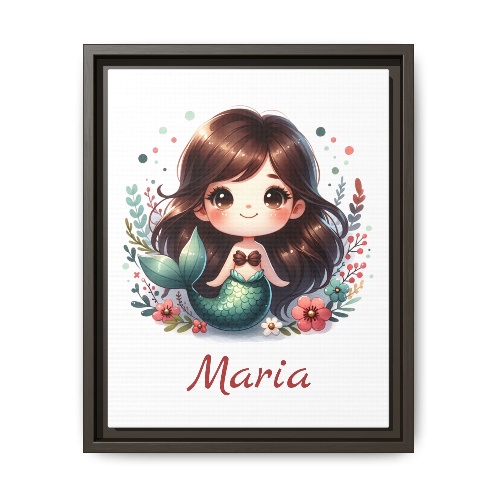 Canvas Art, Mermaid Wall Decor for Girls Room, Personalized Ocean Fantasy Painting, Toddler Bedroom Decoration, Kids Bathroom Sea Theme,