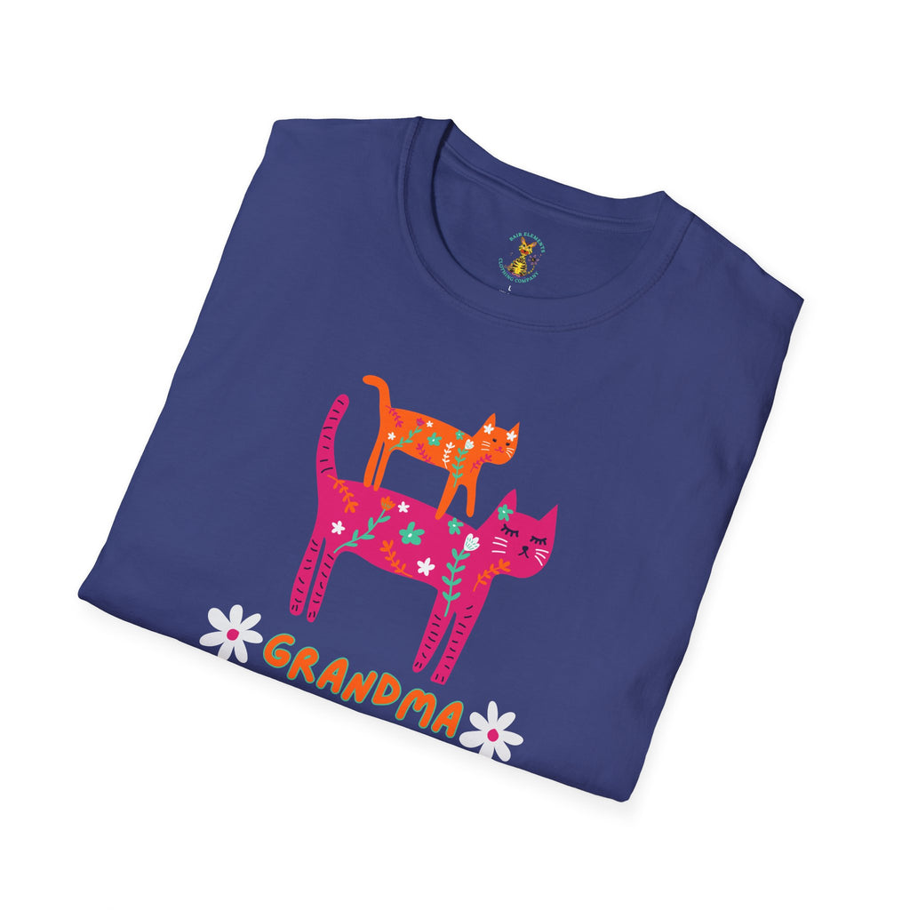 Grandma Cat T-Shirt, Mother's Day T-Shirt, Sizes XS-5X, Cat Print T-Shirt for Women