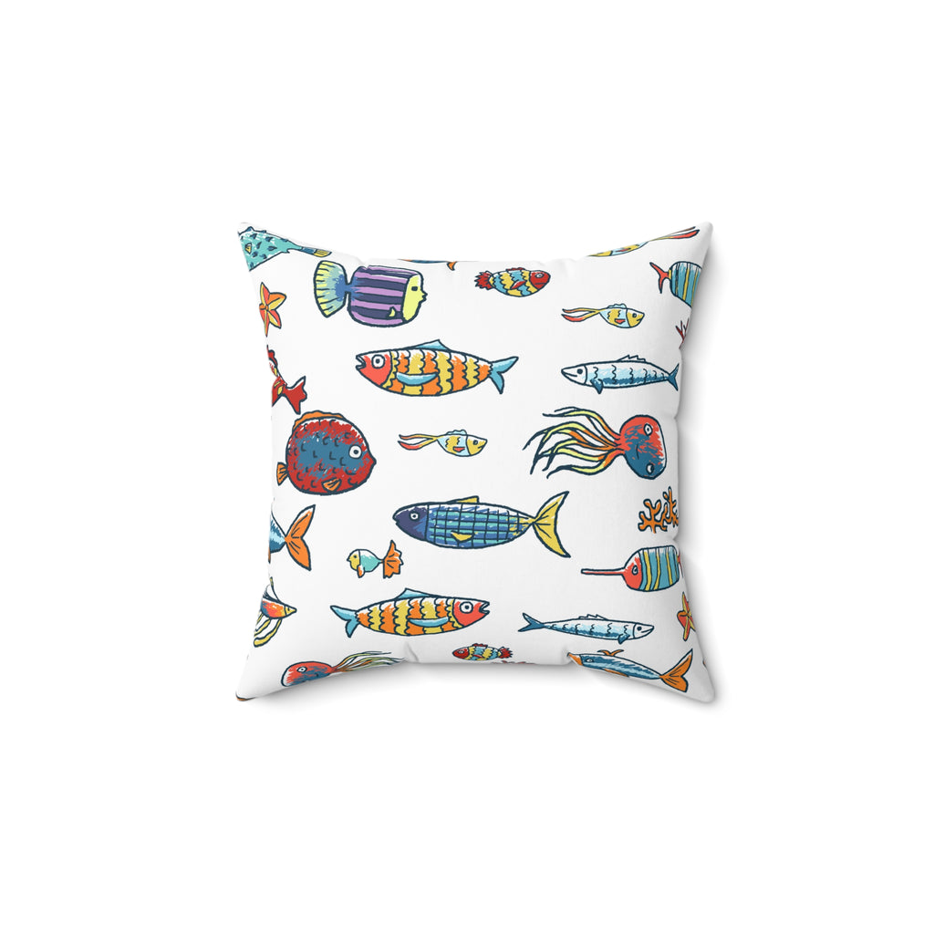 Tropical Fish Throw Pillow