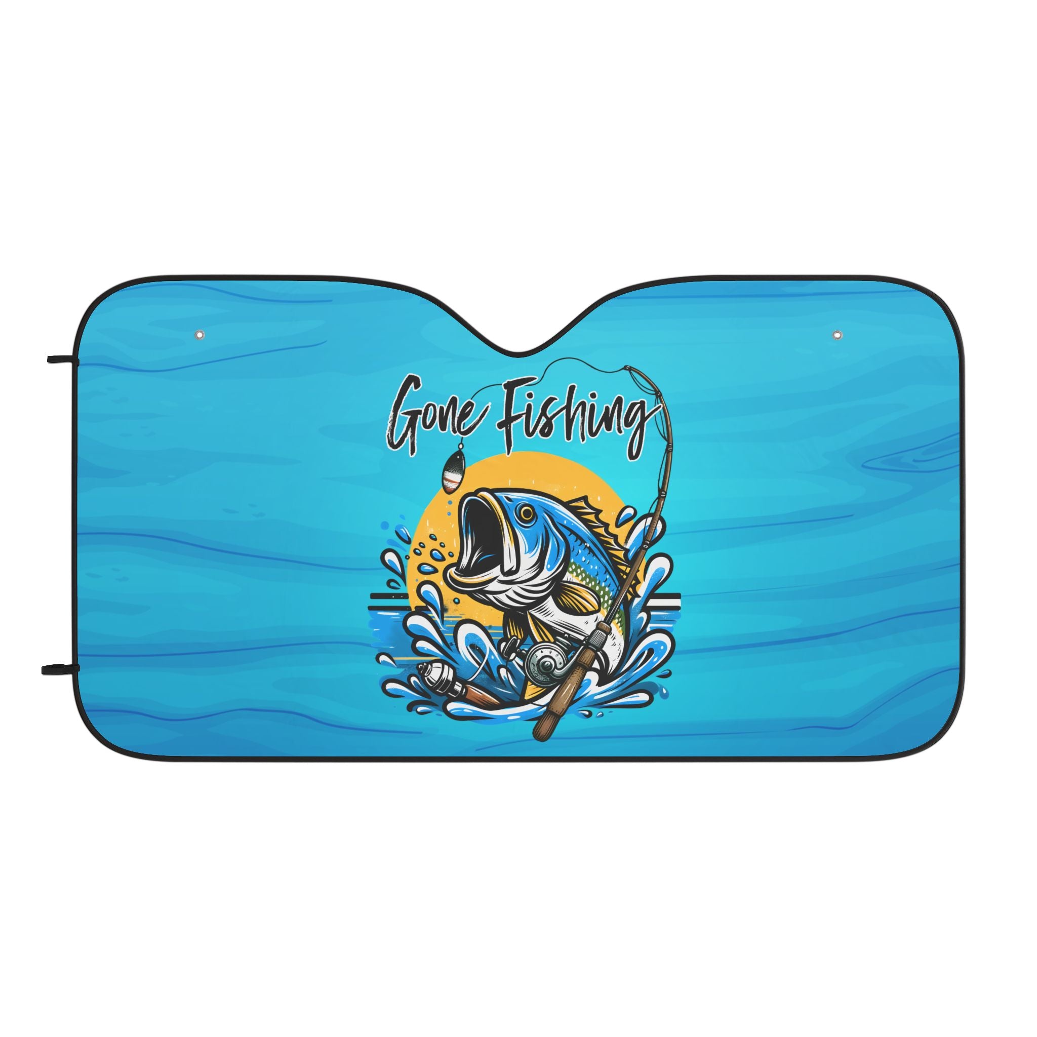 Gone Fishing Sun Shades - UV Protection for Car, Father's Day Gift, Gift for Fishermen, Gift for Dad, Fishing Gift, Car Accessories,