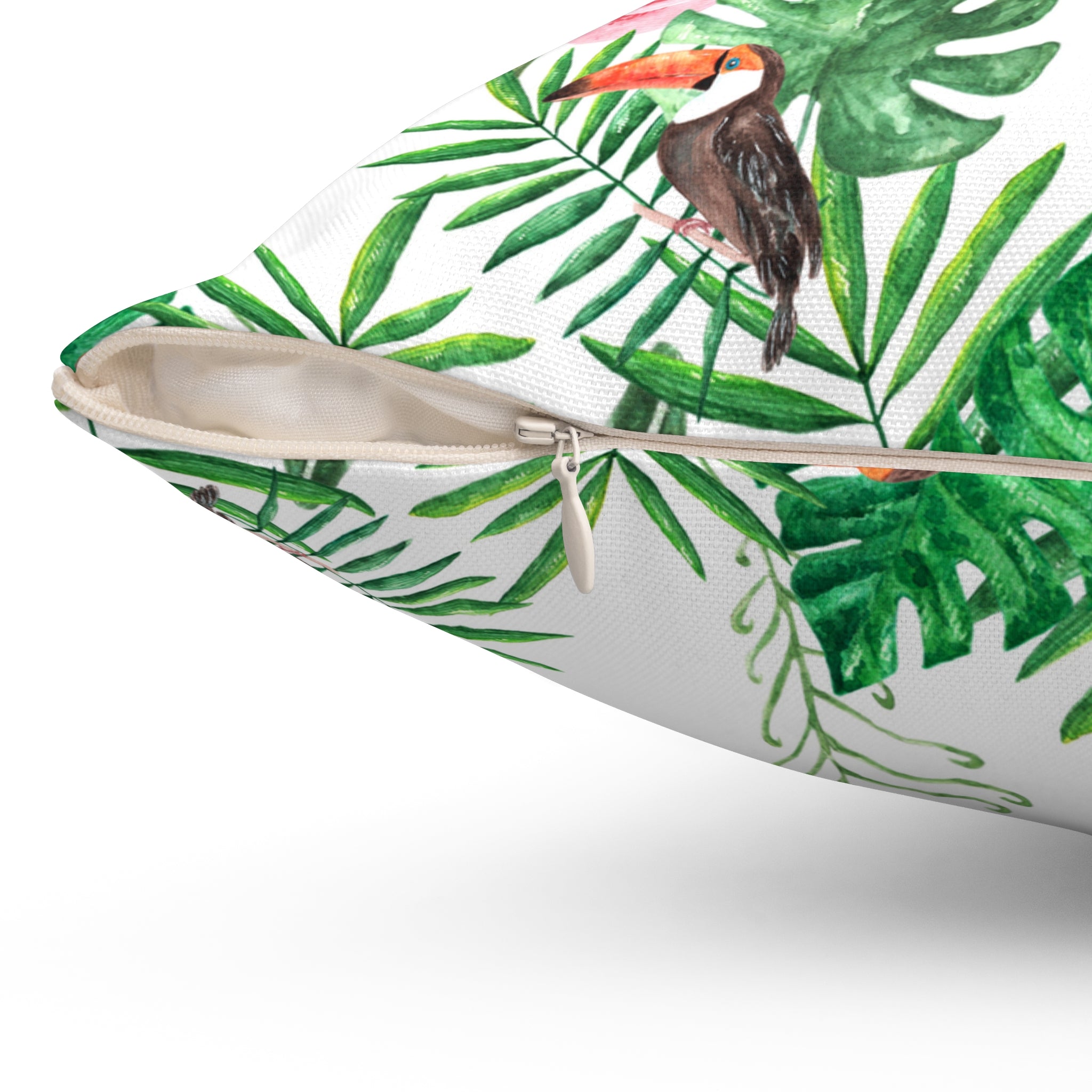 Tropical Toucan Throw Pillow