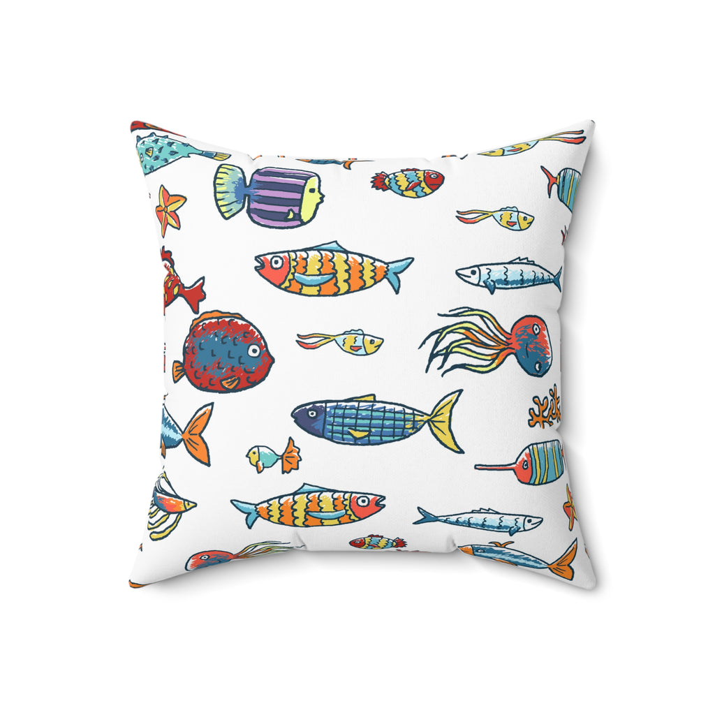 Tropical Fish Throw Pillow