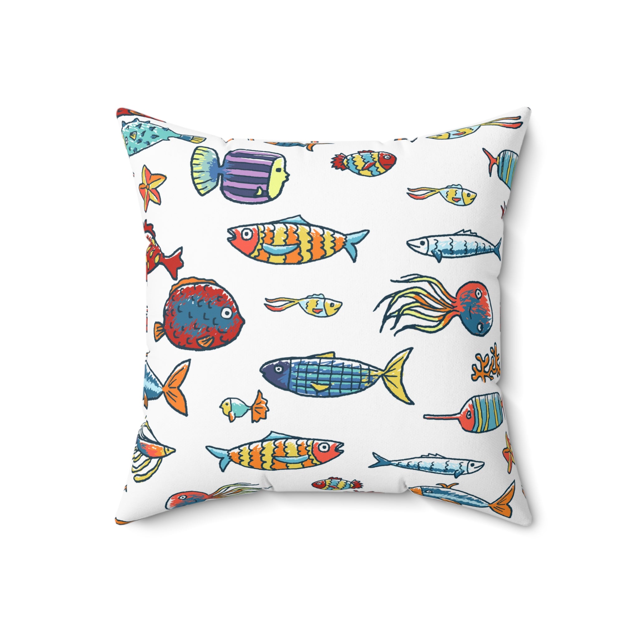 Tropical Fish Throw Pillow