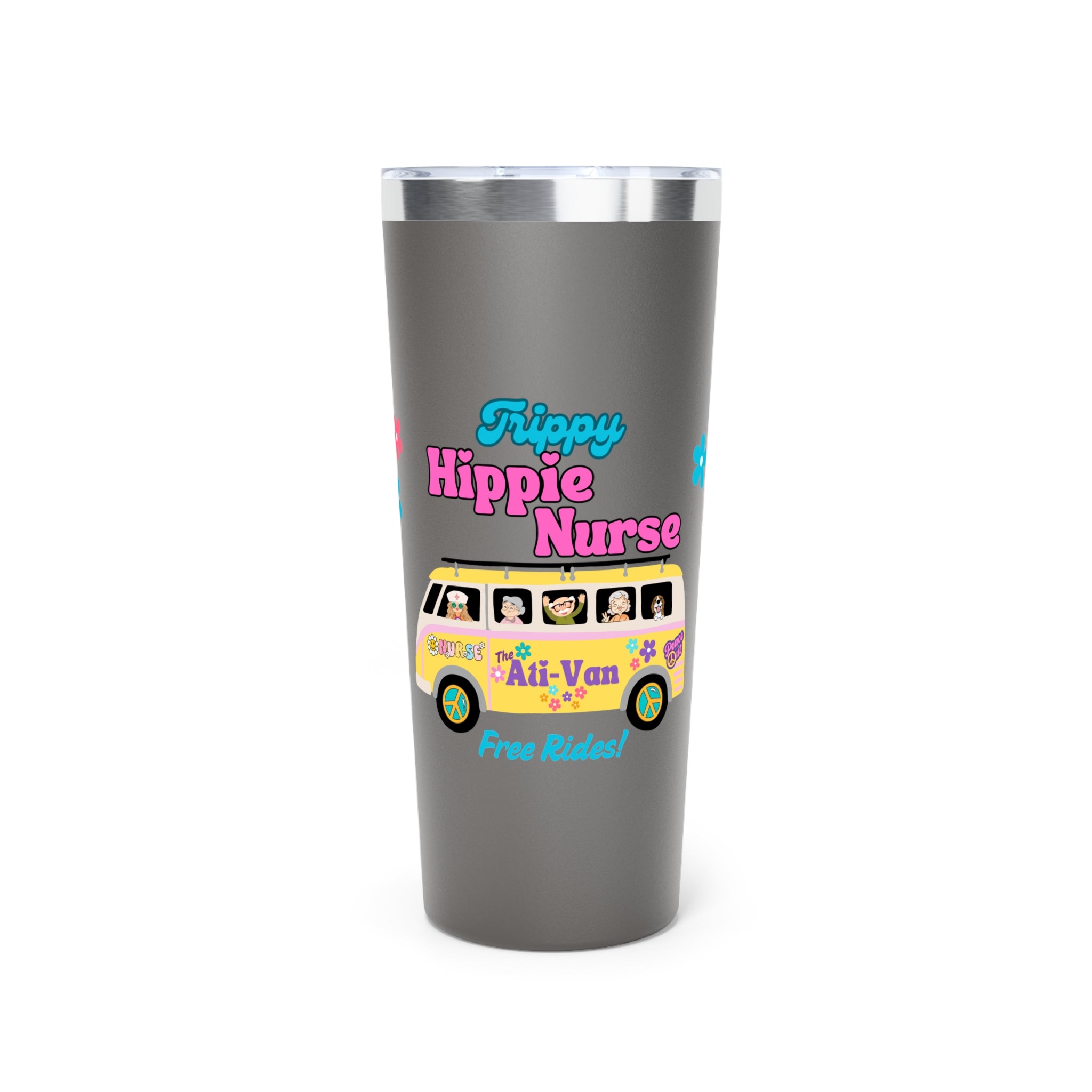 Trippy Hippie Nurse, Copper Vacuum Insulated Tumbler, 22oz