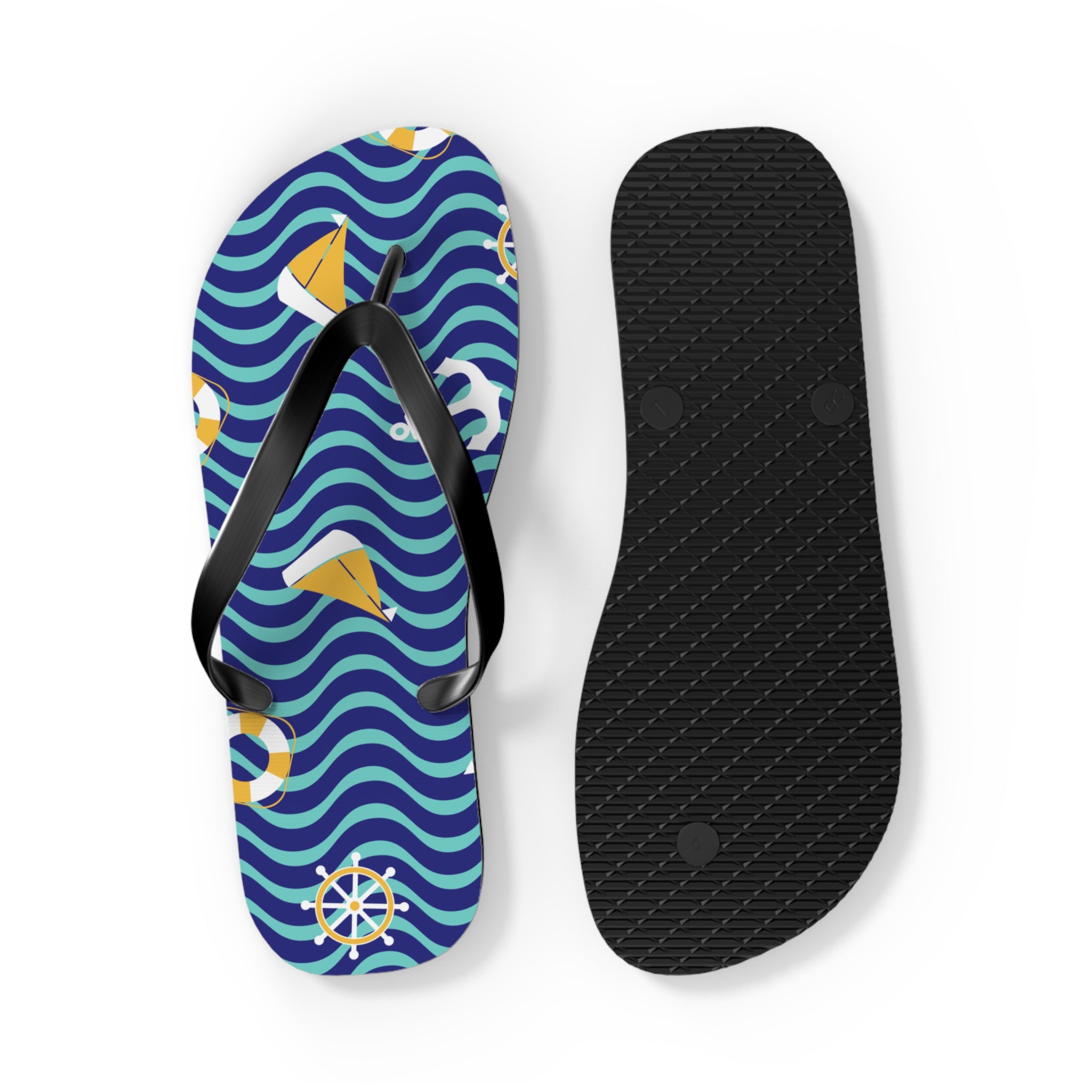 At Sea Tropical Flip Flops