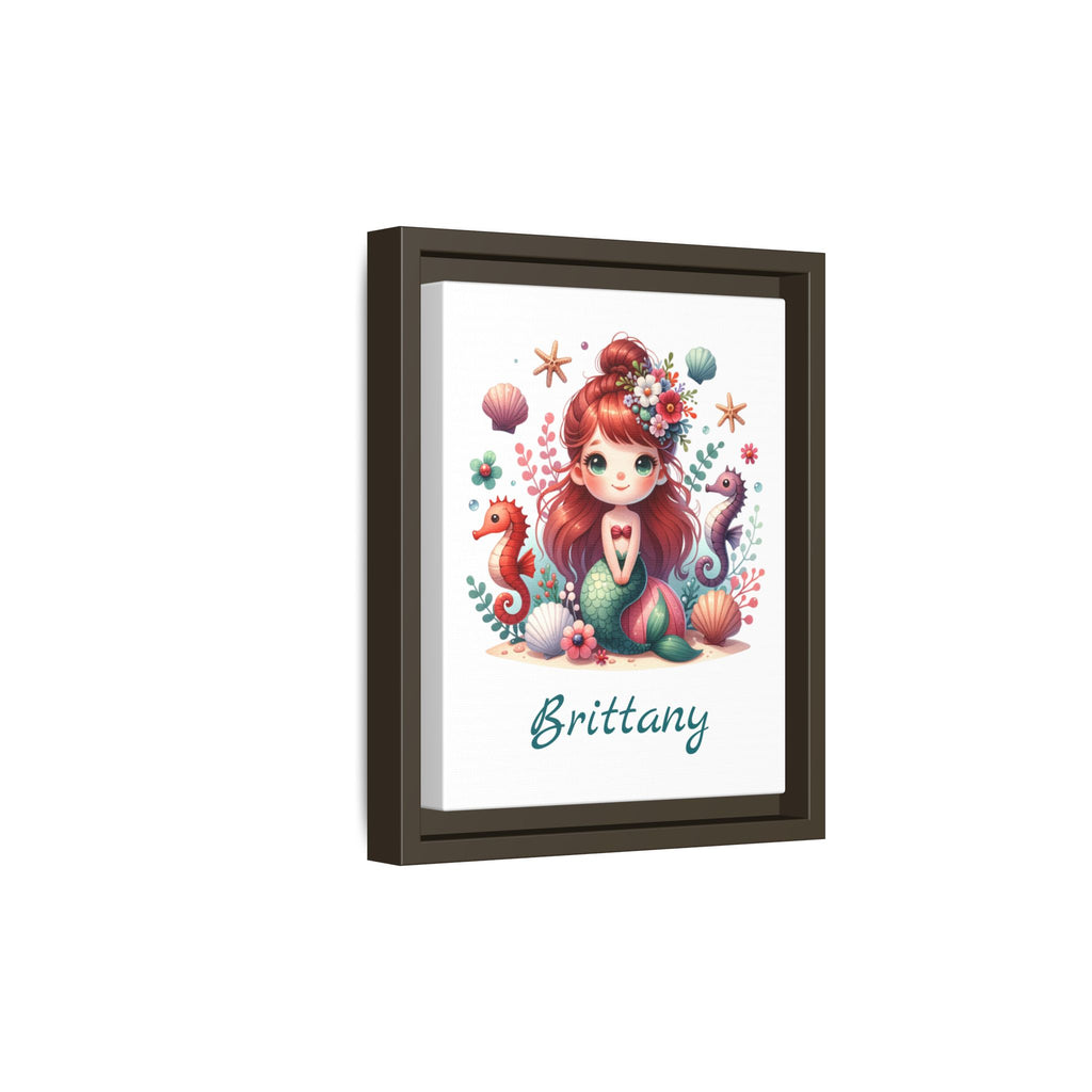 Personalized Little Red Haired Mermaid Girls Bedroom Decor, Great Gift Idea, Mermaid Wall Decor, Custom Name Wall Art