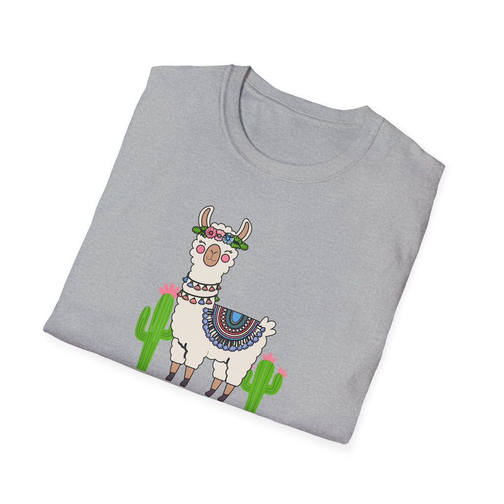Cute Llama T-Shirt, Unisex Softstyle Tee, Perfect for Nature Lovers, Gifts for Animal Lovers, Casual Wear, Summer Outfit, Vacation