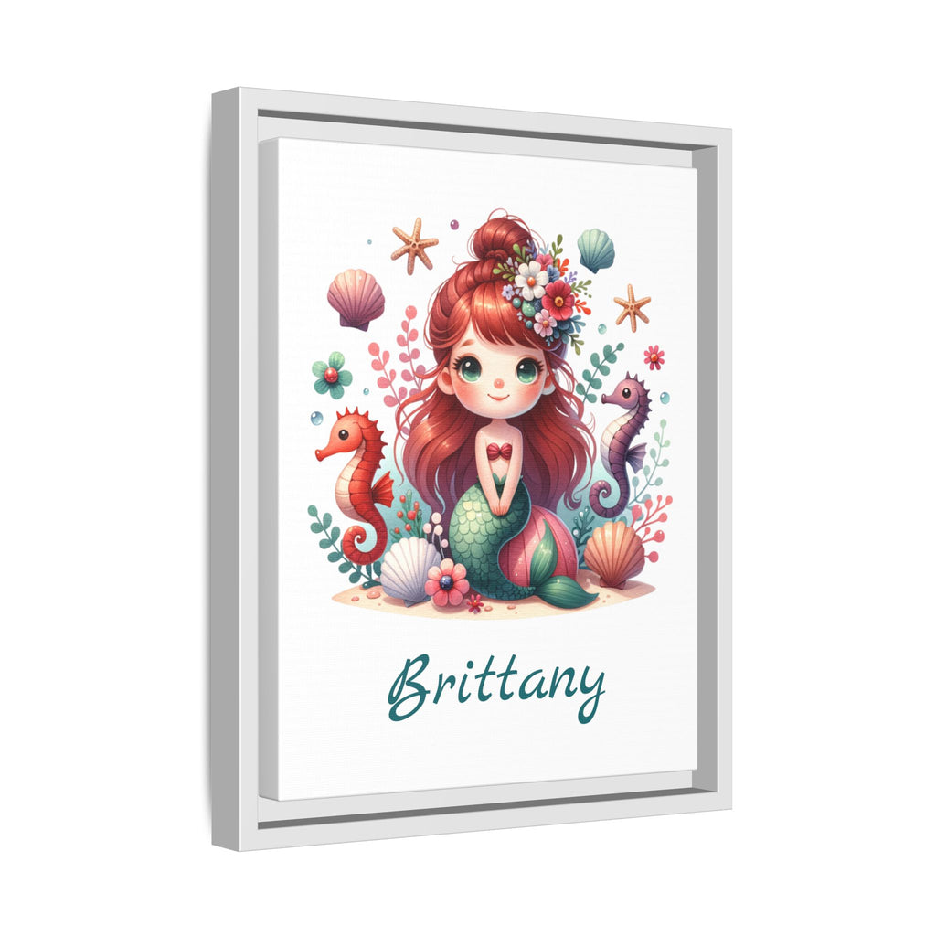 Personalized Little Red Haired Mermaid Girls Bedroom Decor, Great Gift Idea, Mermaid Wall Decor, Custom Name Wall Art
