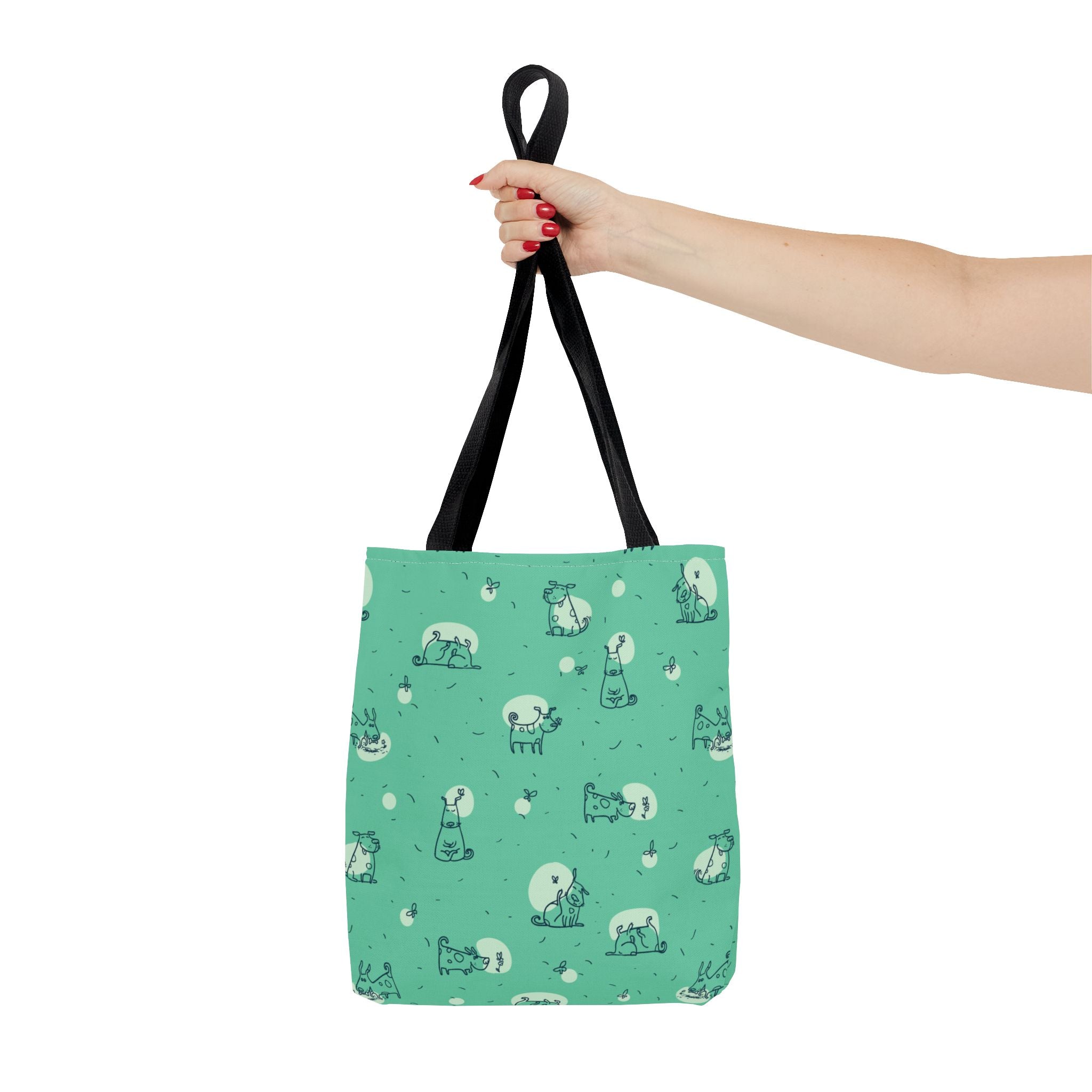 Cute Dog Print Tote Bag, 3 Sizes