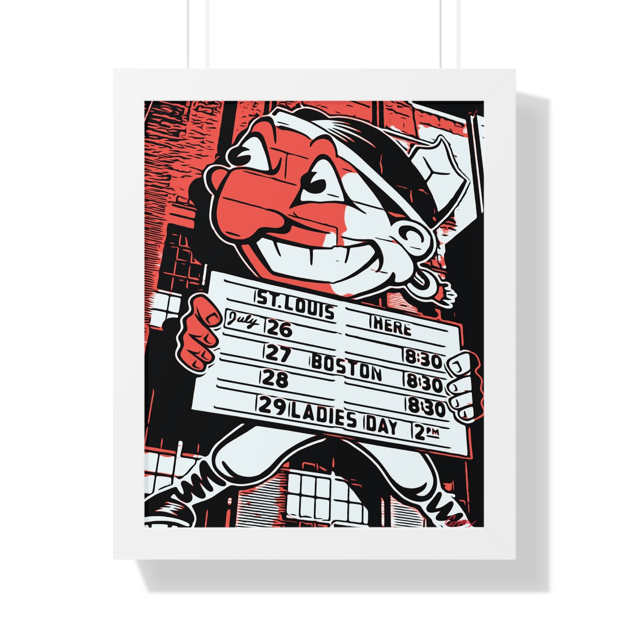 Retro Cleveland Indians Framed Wall Art
