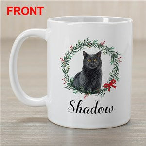 Personalized Christmas Cat Coffee Mug