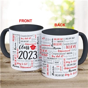 Personalized Class Of Static Word Art with Cap Black Handle Coffee Mug
