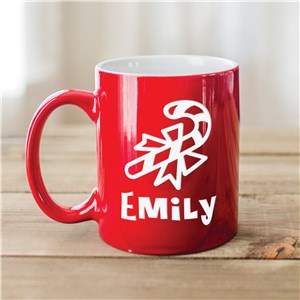 Personalized Candy Cane Mug