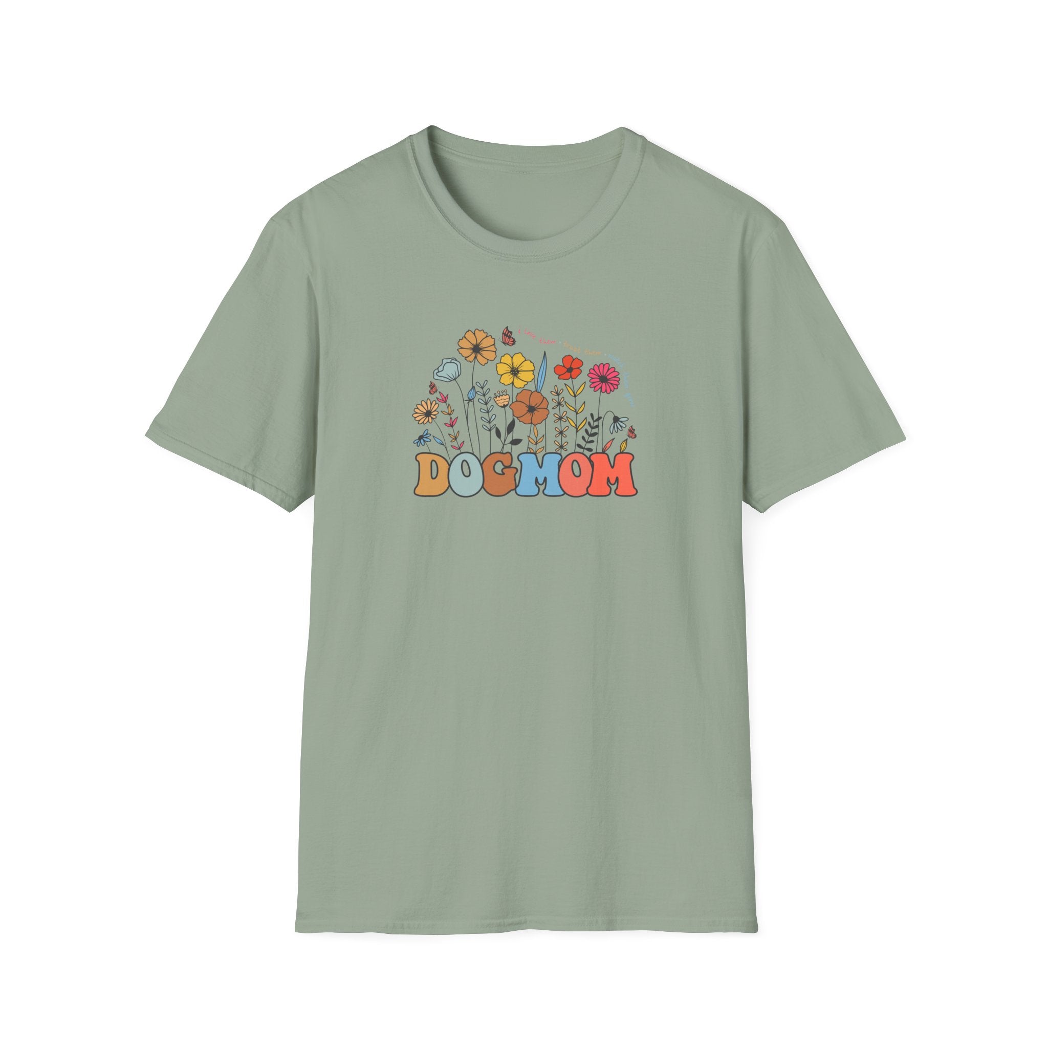 Floral Dog Mom T-Shirt, Cute Pet Lover Tee, Unisex Softstyle T-Shirt, Gifts for Dog Moms, Animal Lover Apparel