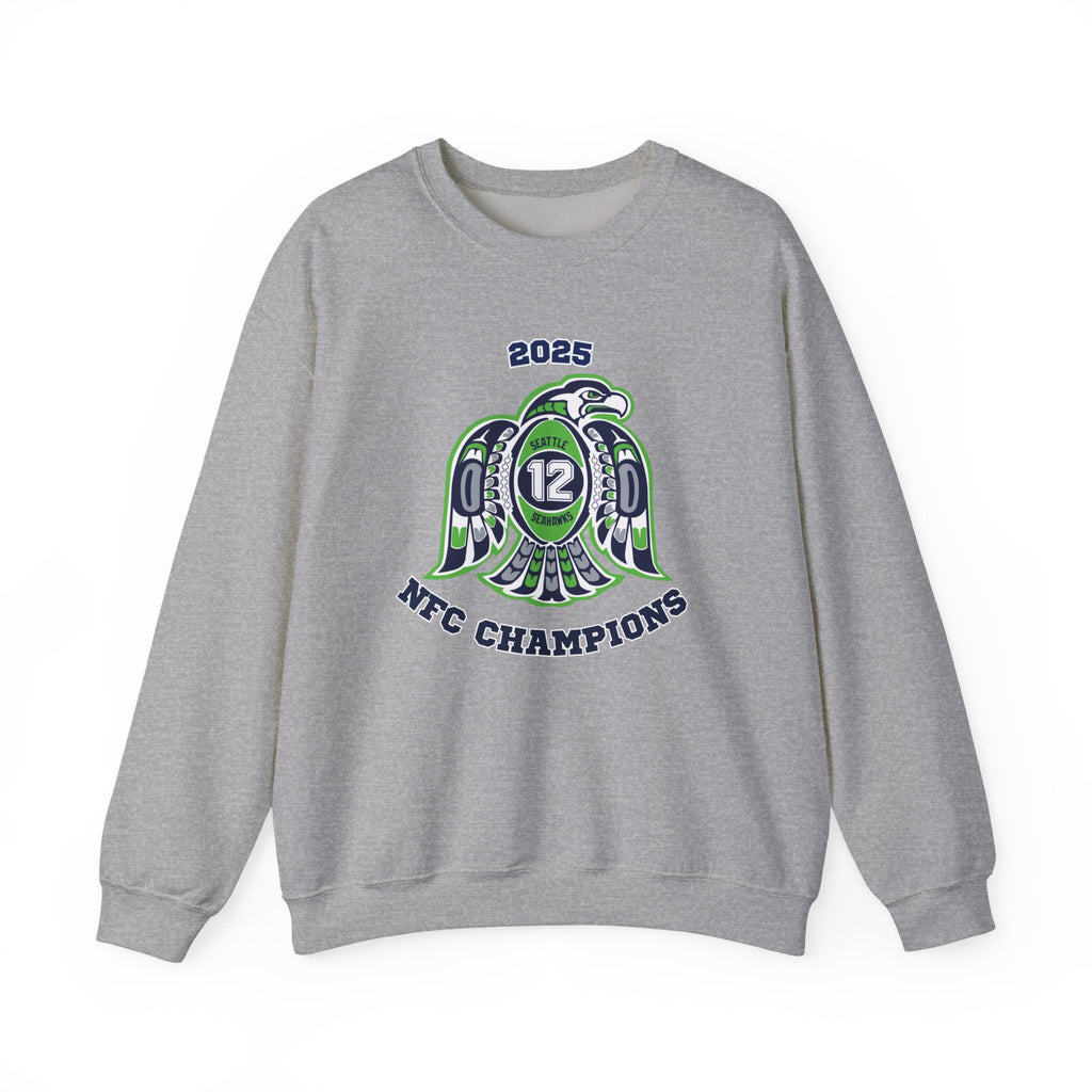 Seahawks 12th Man NFC Champions 2025 Crewneck Sweatshirt