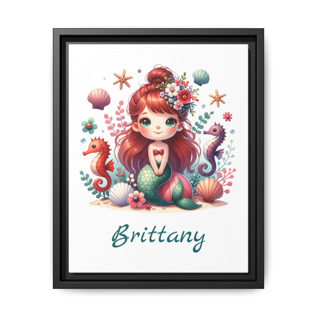 Personalized Little Red Haired Mermaid Girls Bedroom Decor, Great Gift Idea, Mermaid Wall Decor, Custom Name Wall Art