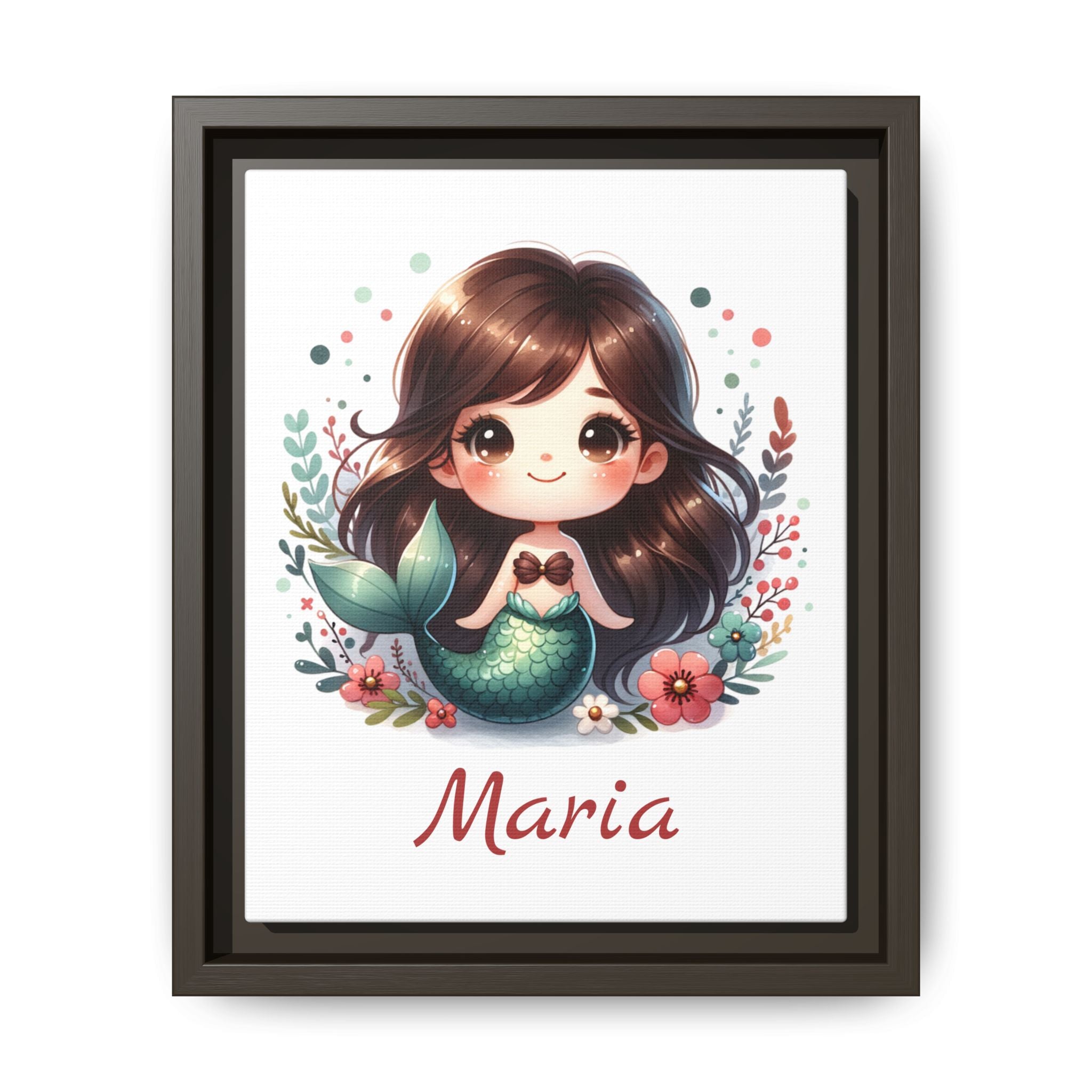 Canvas Art, Mermaid Wall Decor for Girls Room, Personalized Ocean Fantasy Painting, Toddler Bedroom Decoration, Kids Bathroom Sea Theme,