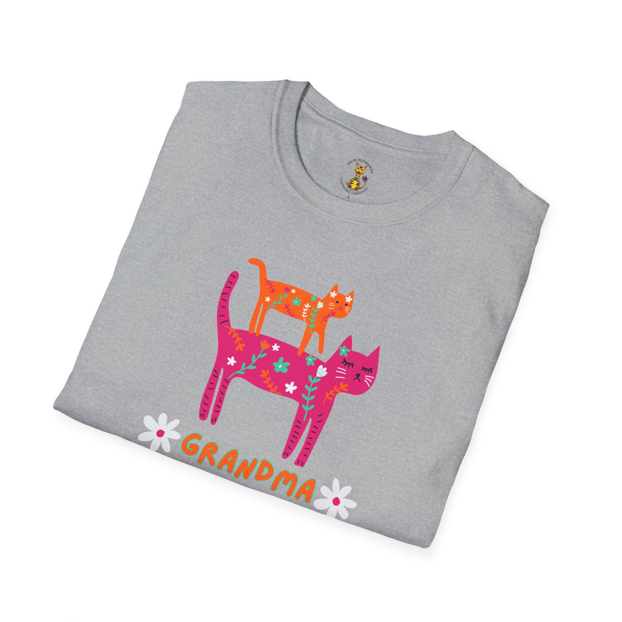Grandma Cat T-Shirt, Mother's Day T-Shirt, Sizes XS-5X, Cat Print T-Shirt for Women