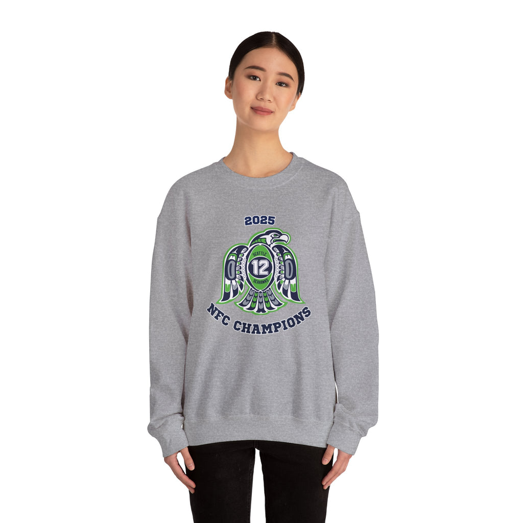 Seahawks 12th Man NFC Champions 2025 Crewneck Sweatshirt